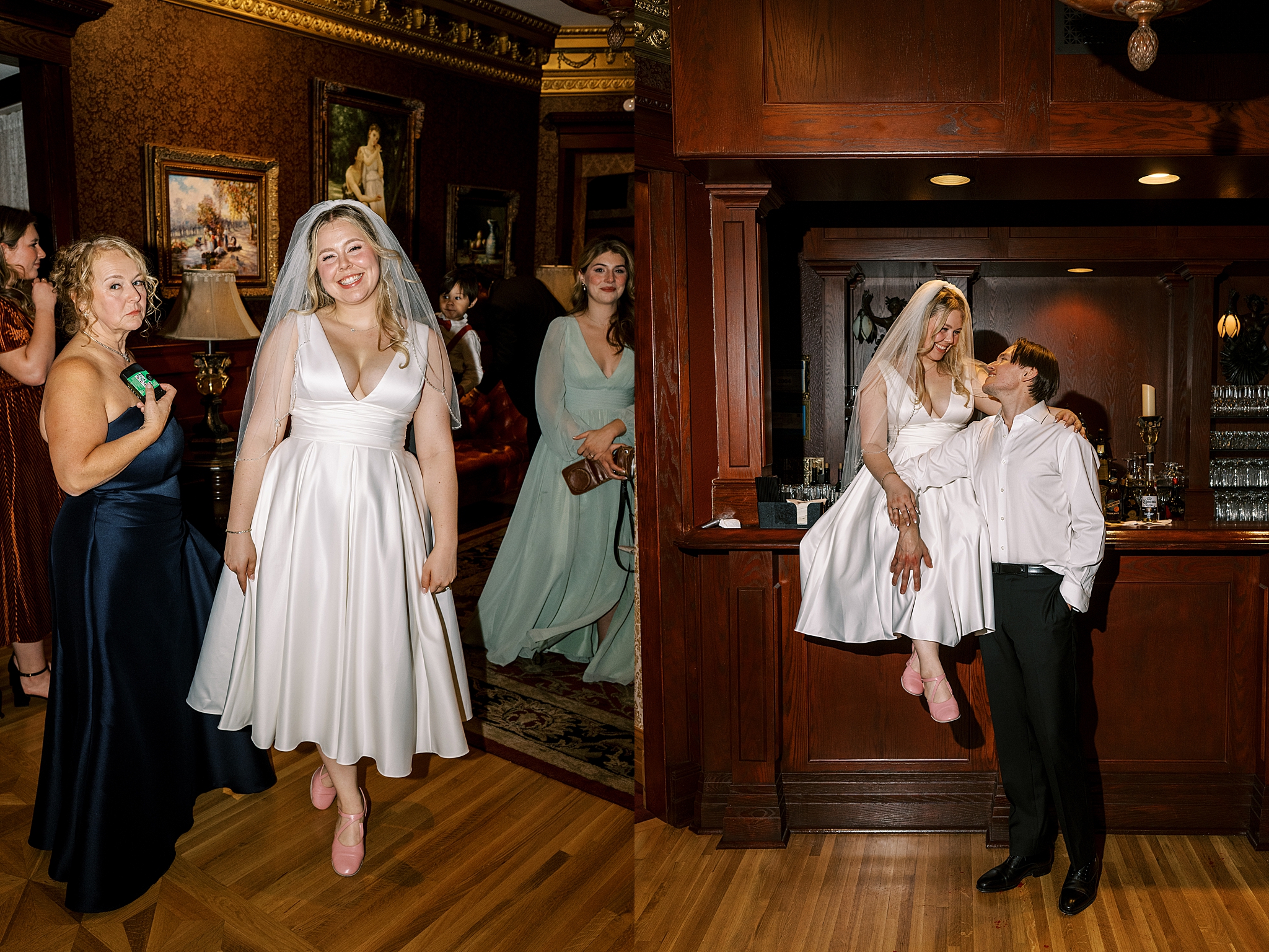 Fall wedding day at The Haley Mansion in Joliet, Illinois with Chicago wedding and portrait photographer Kim Ritchie Photography.