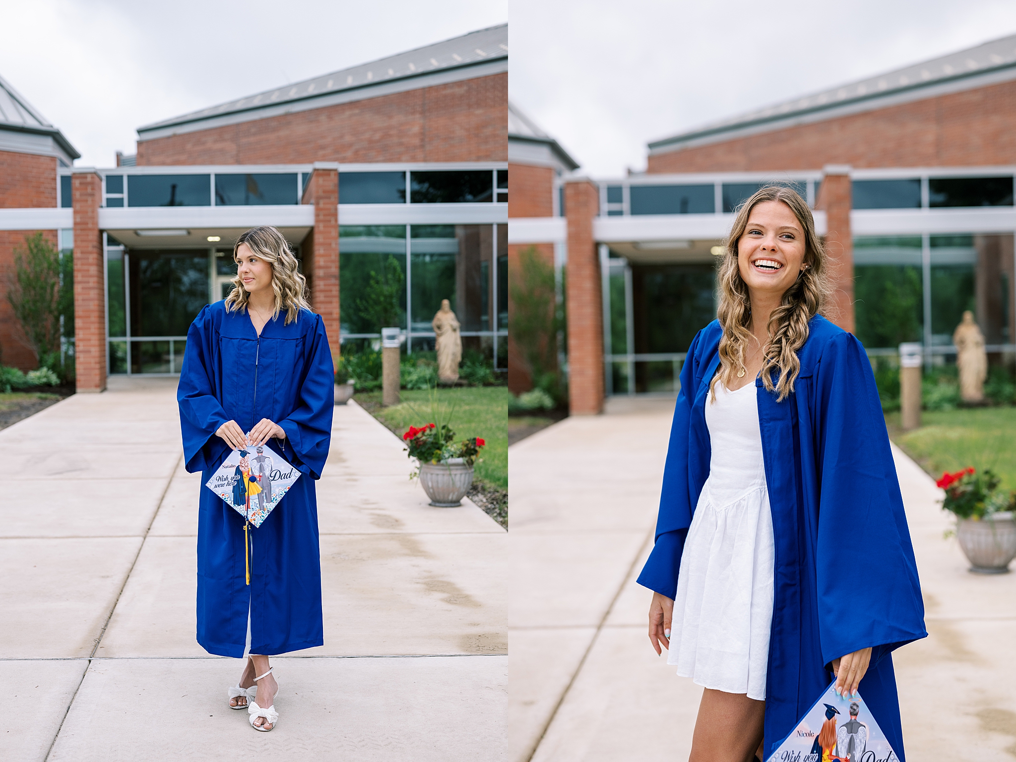 Aurora Central Catholic High School Graduation Photos | Chicago high school graduation cap & gown portraits with Chicago senior photographer Kim Ritchie Photography.