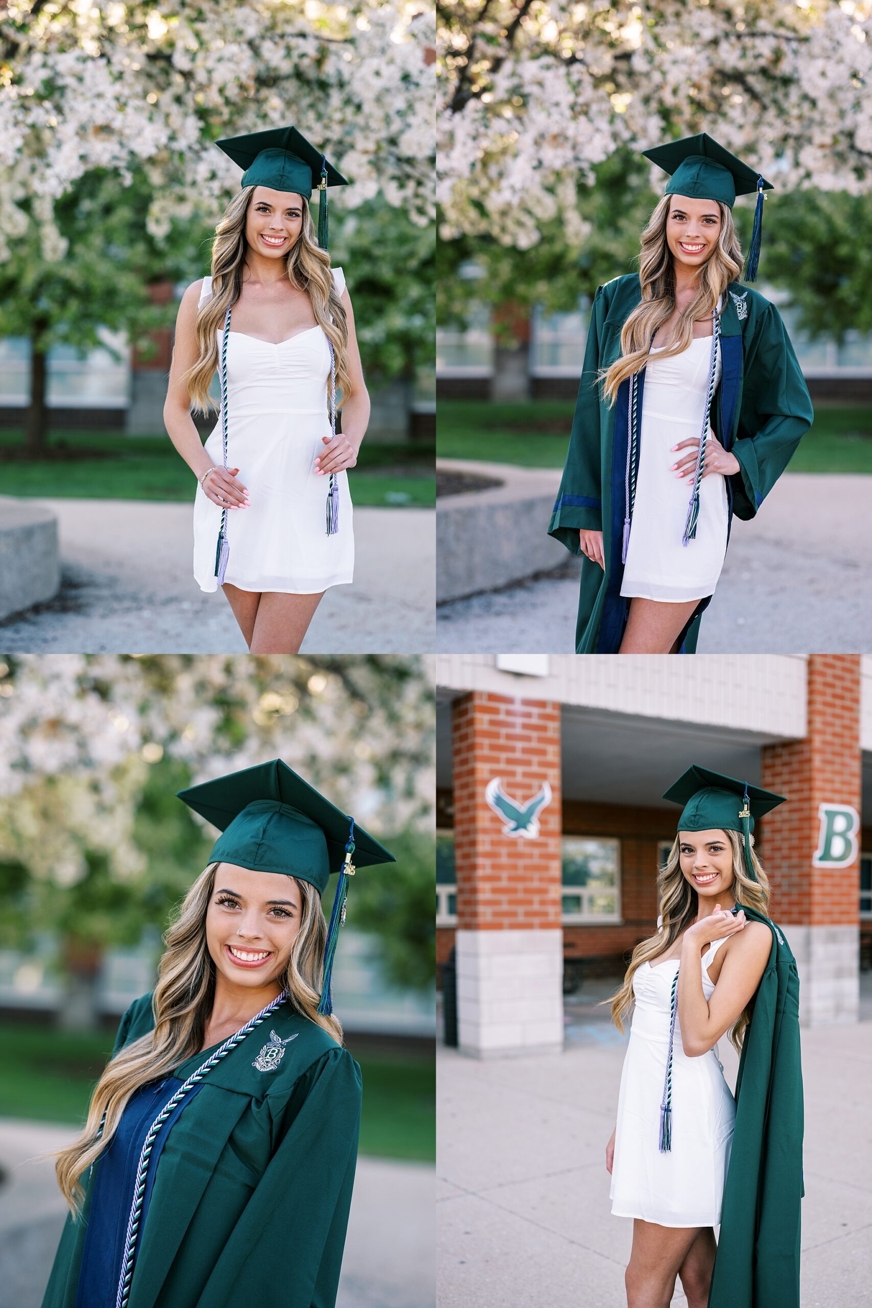 Bartlett High School Cap & Gown Photos | Chicago high school graduation cap & gown portraits with Chicago senior photographer Kim Ritchie Photography.