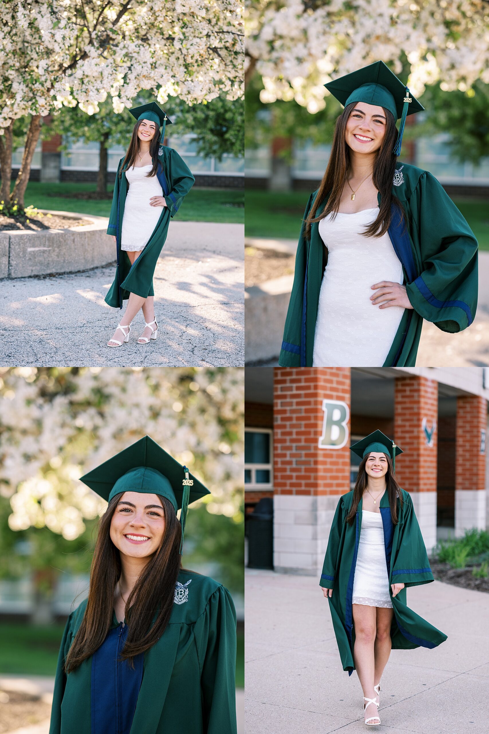 Bartlett High School Cap & Gown Photos | Chicago high school graduation cap & gown portraits with Chicago senior photographer Kim Ritchie Photography.
