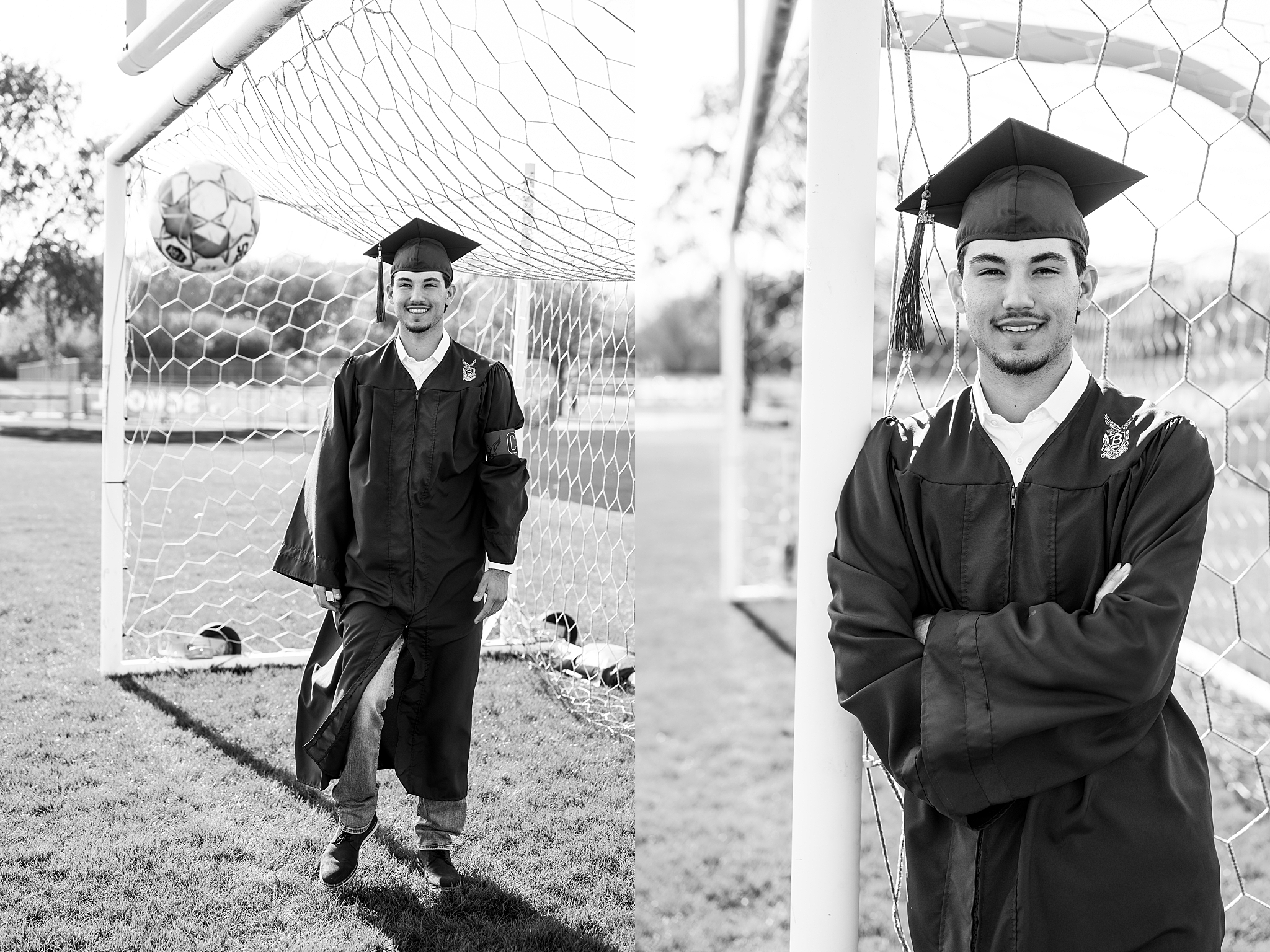 Bartlett High School Cap & Gown Photos | Chicago high school graduation cap & gown portraits with Chicago senior photographer Kim Ritchie Photography.