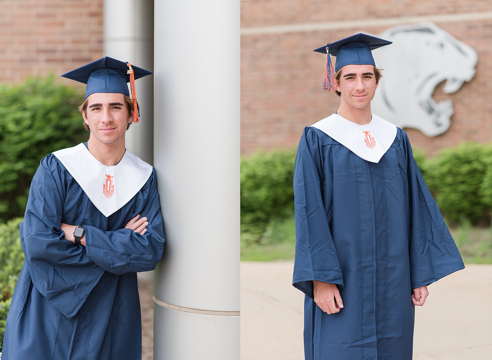 Oswego High School Cap & Gown Photos | Chicago high school graduation cap & gown portraits with Chicago senior photographer Kim Ritchie Photography.