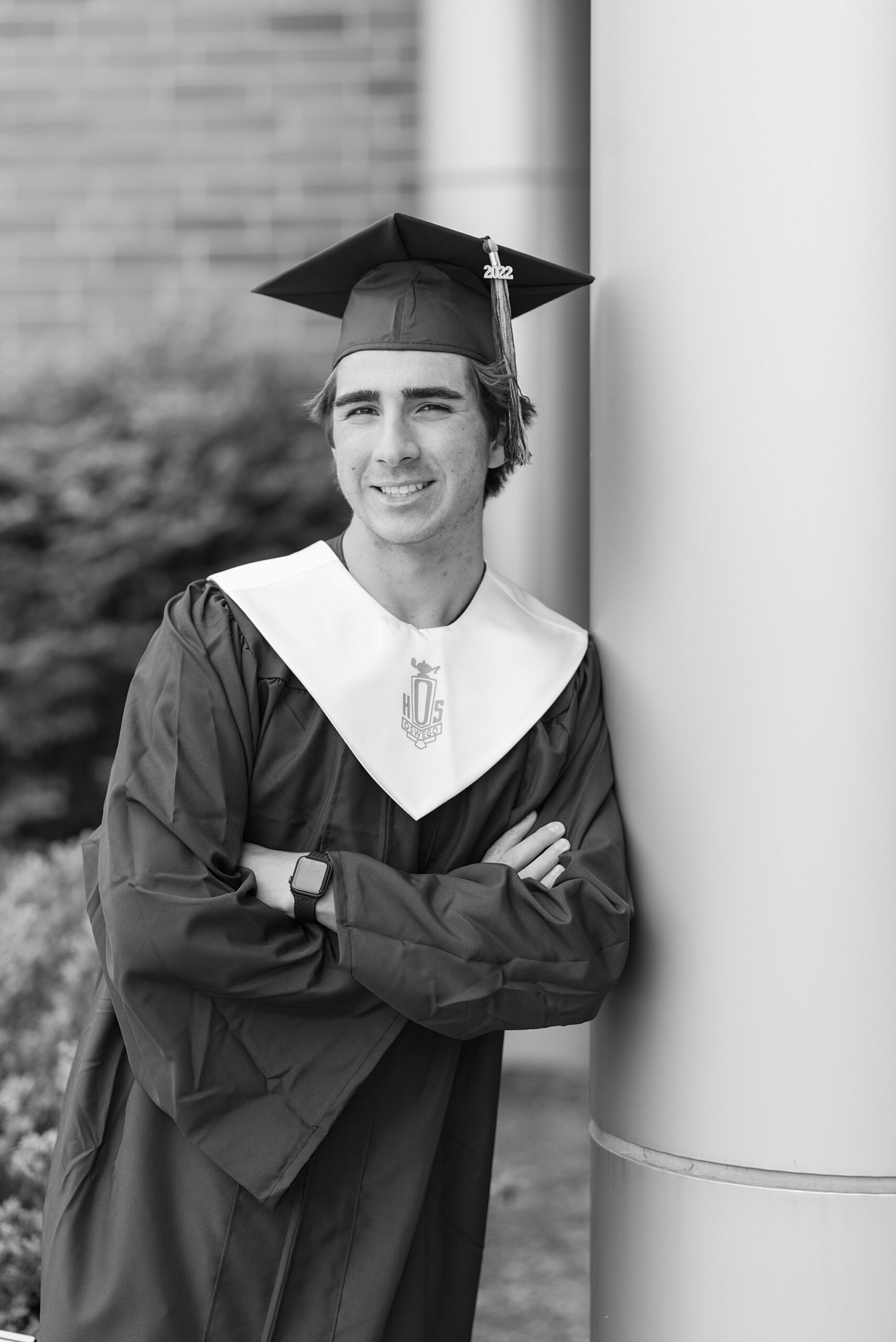 Oswego High School Cap & Gown Photos | Chicago high school graduation cap & gown portraits with Chicago senior photographer Kim Ritchie Photography.