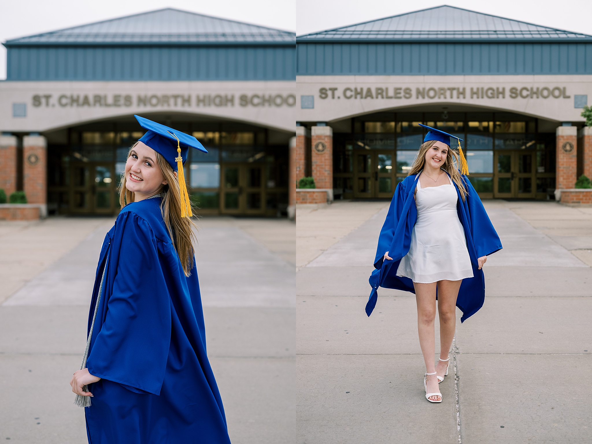 St. Charles North High School Cap & Gown Photos | Chicago high school graduation cap & gown portraits with Chicago senior photographer Kim Ritchie Photography.