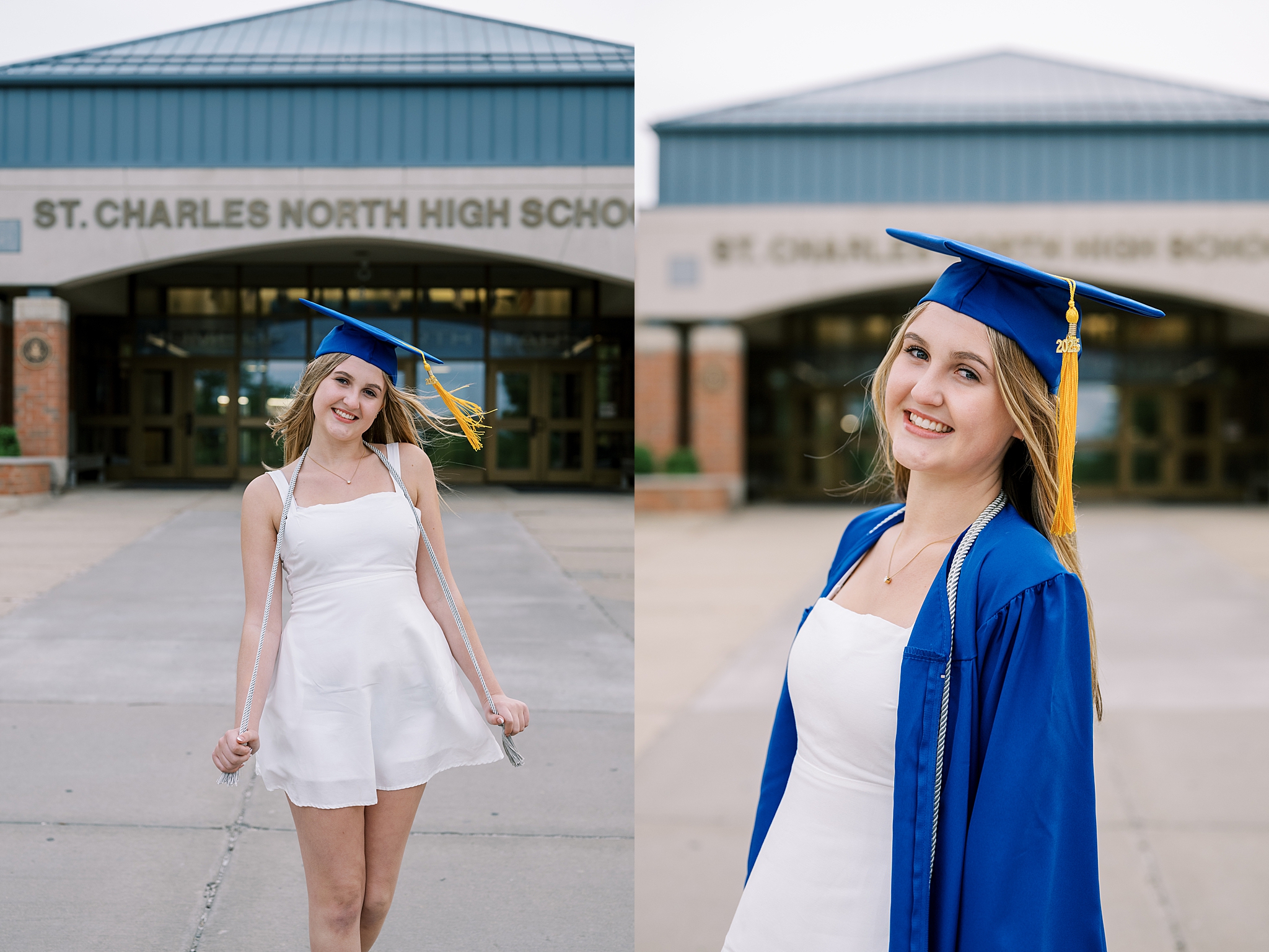 St. Charles North High School Cap & Gown Photos | Chicago high school graduation cap & gown portraits with Chicago senior photographer Kim Ritchie Photography.
