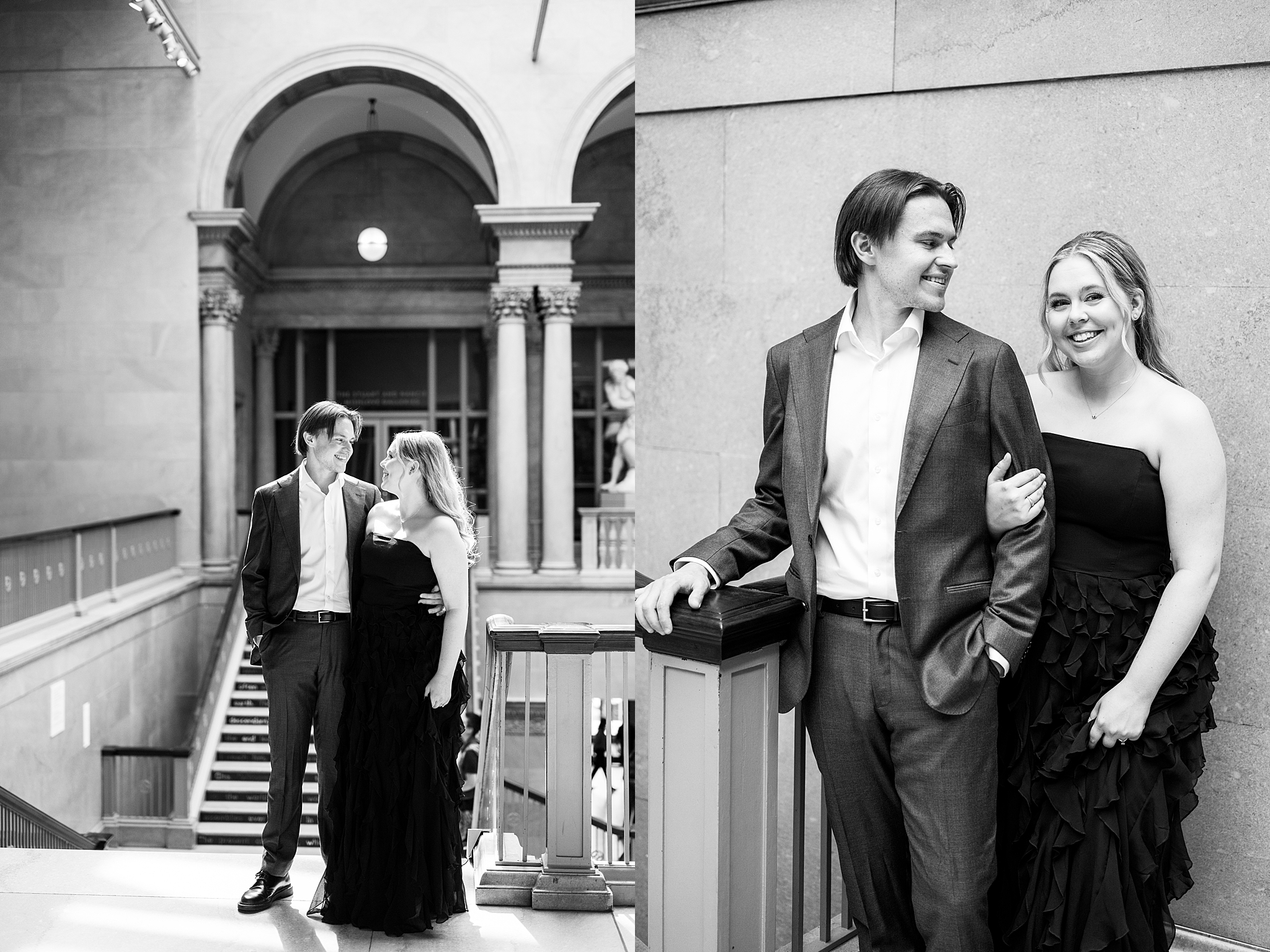 Summer engagement photos at The Art Institute in Chicago with Chicago wedding photographer Kim Ritchie Photography.