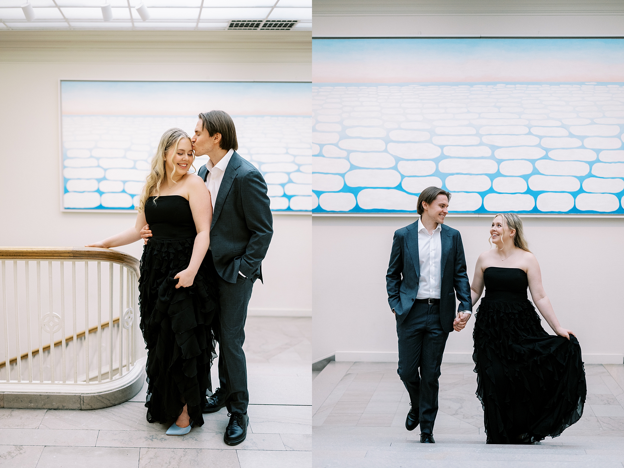 Summer engagement photos at The Art Institute in Chicago with Chicago wedding photographer Kim Ritchie Photography.