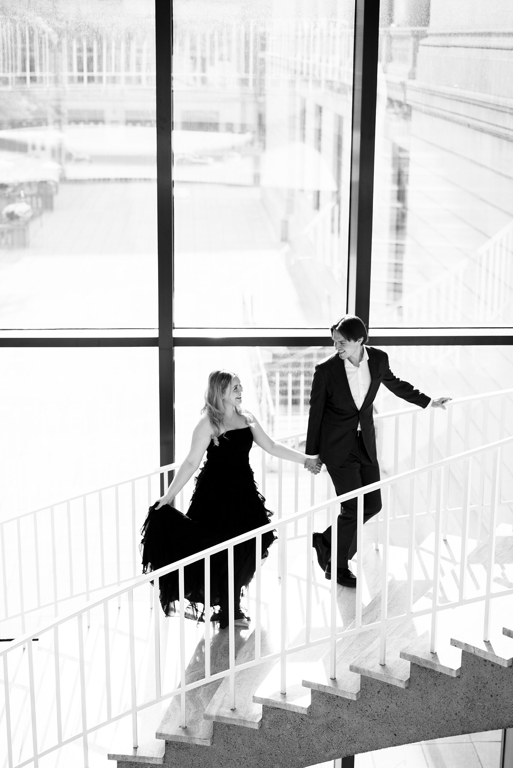 Summer engagement photos at The Art Institute in Chicago with Chicago wedding photographer Kim Ritchie Photography.