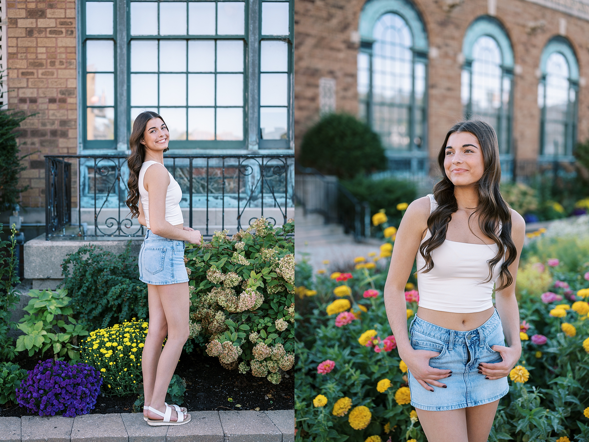 Senior photos in Downtown Aurora, Illinois. Summer & fall senior portrait locations in the west suburbs – Kim Ritchie is a Chicago senior photographer serving the west suburbs.