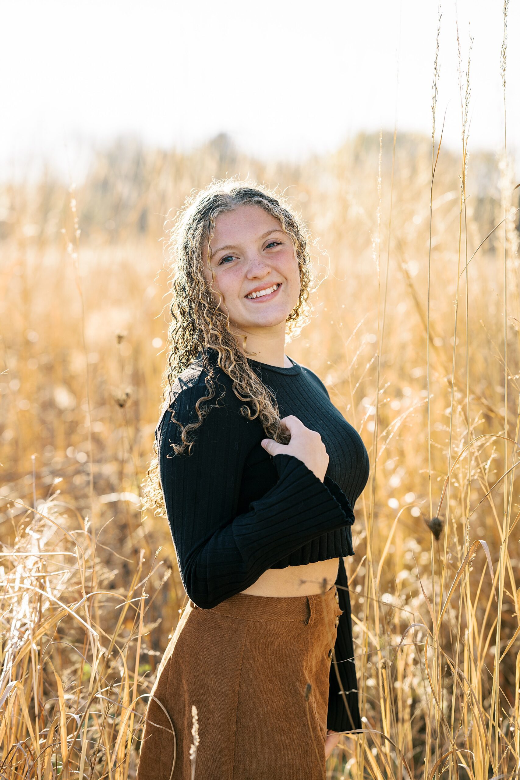 Senior photos at LeRoy Oaks in St. Charles, Illinois. Summer & fall senior portrait locations in the west suburbs – Kim Ritchie is a Chicago senior photographer serving the west suburbs.