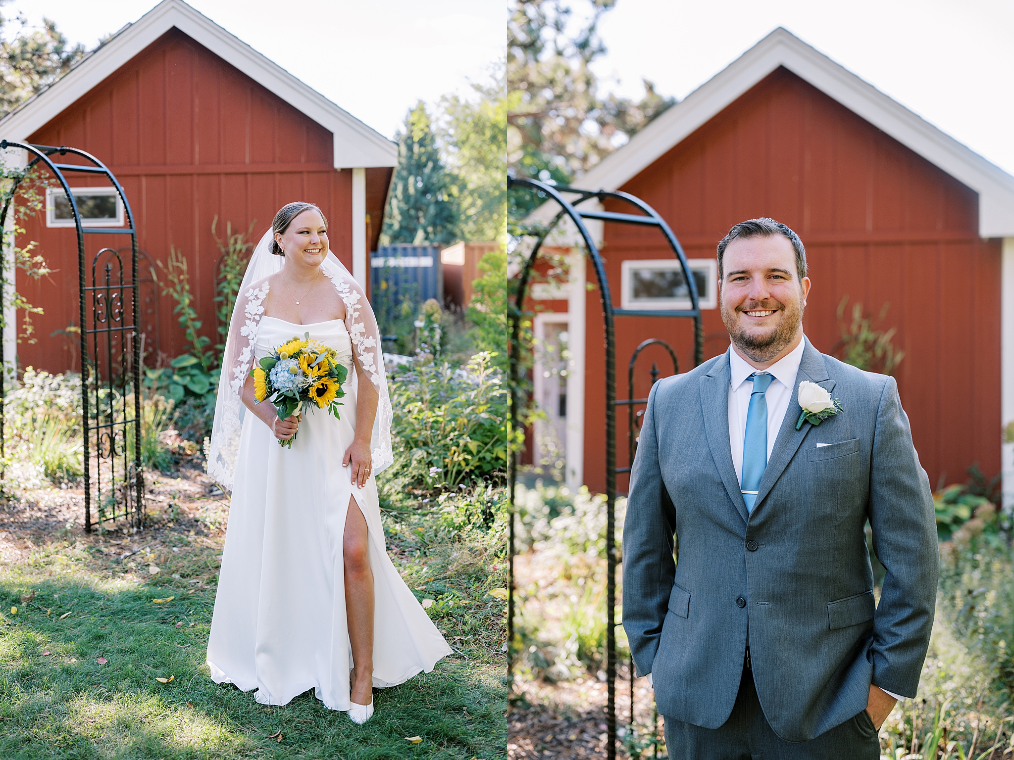 Fall wedding photos at Rosewood Farm in Sugar Grove, Illinois with Chicago wedding photographer Kim Ritchie Photography.