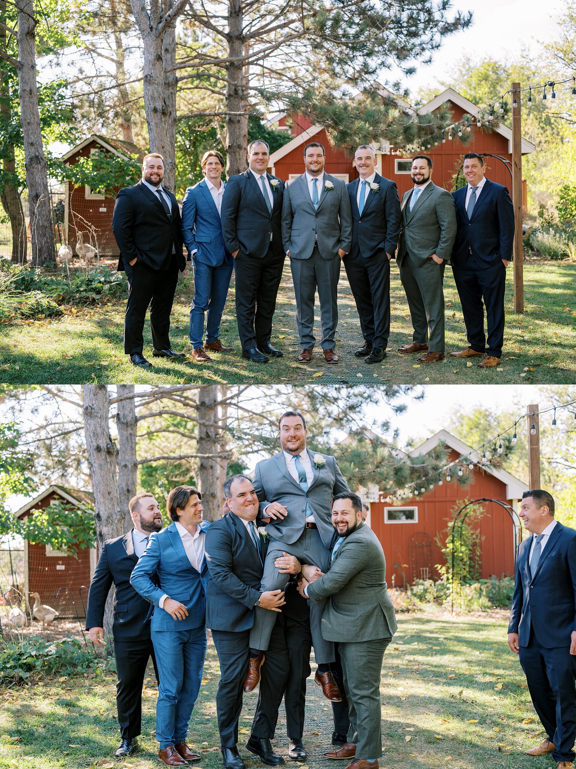 Fall wedding photos at Rosewood Farm in Sugar Grove, Illinois with Chicago wedding photographer Kim Ritchie Photography.