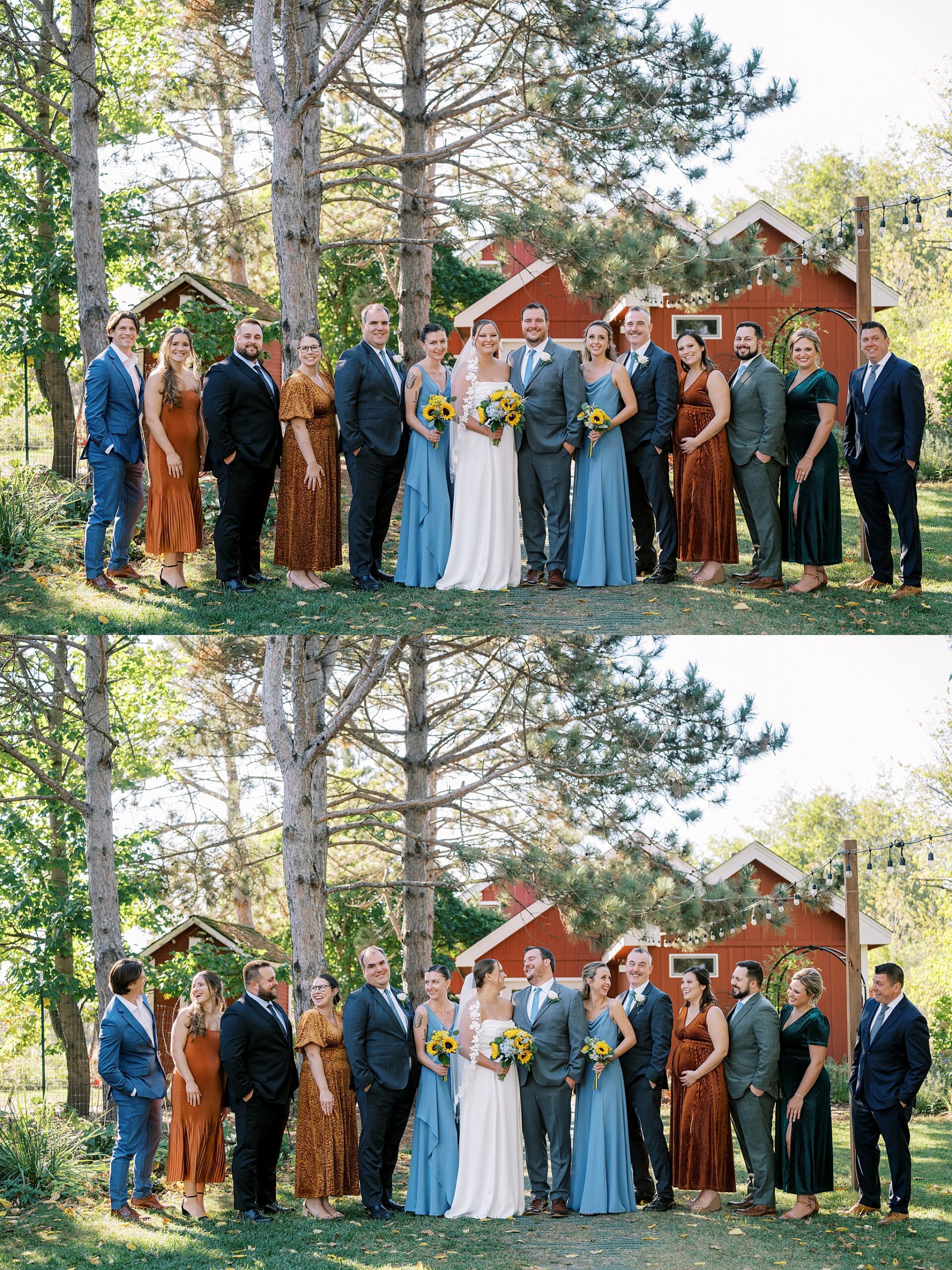 Fall wedding photos at Rosewood Farm in Sugar Grove, Illinois with Chicago wedding photographer Kim Ritchie Photography.