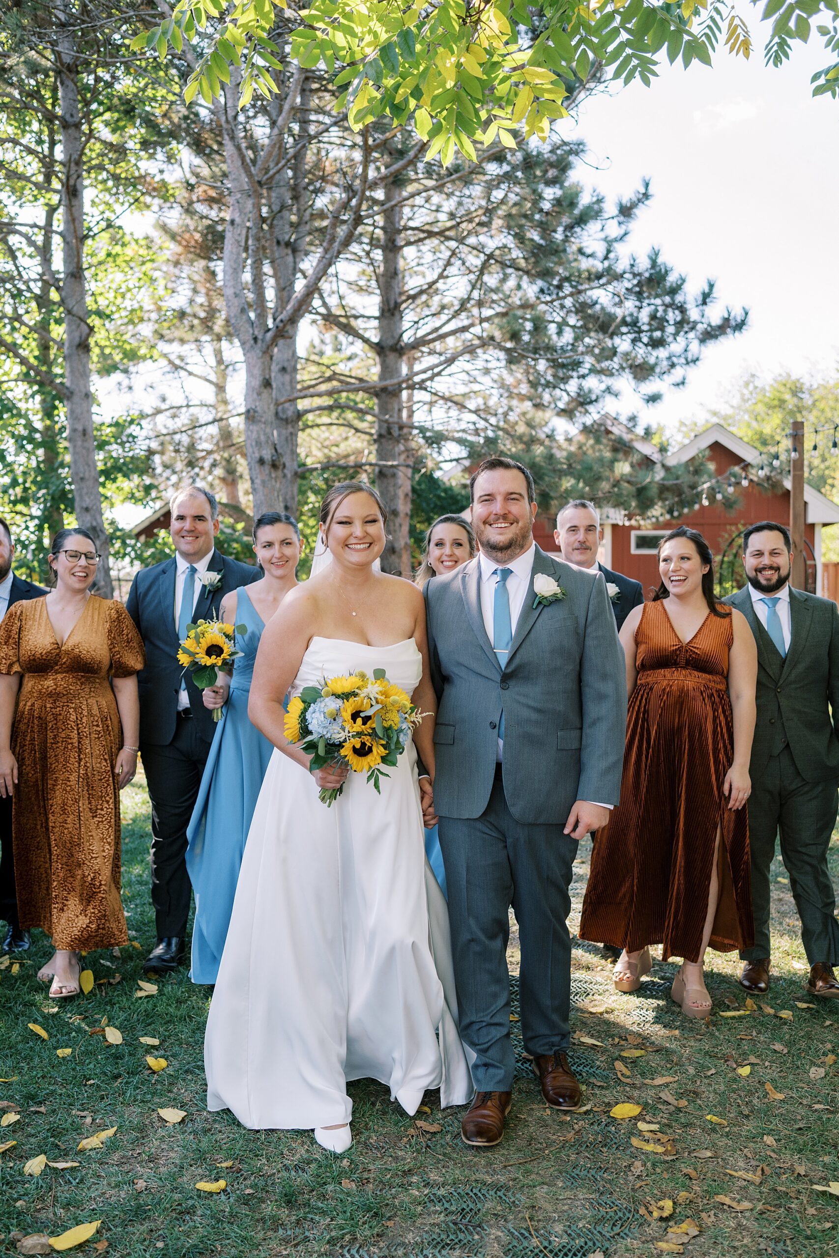 Fall wedding photos at Rosewood Farm in Sugar Grove, Illinois with Chicago wedding photographer Kim Ritchie Photography.