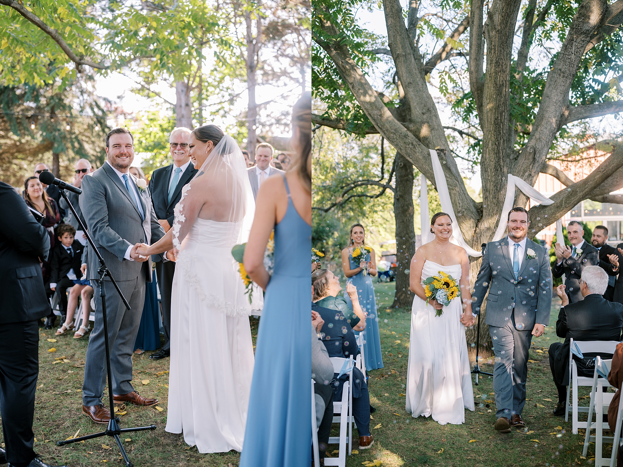 Fall wedding photos at Rosewood Farm in Sugar Grove, Illinois with Chicago wedding photographer Kim Ritchie Photography.