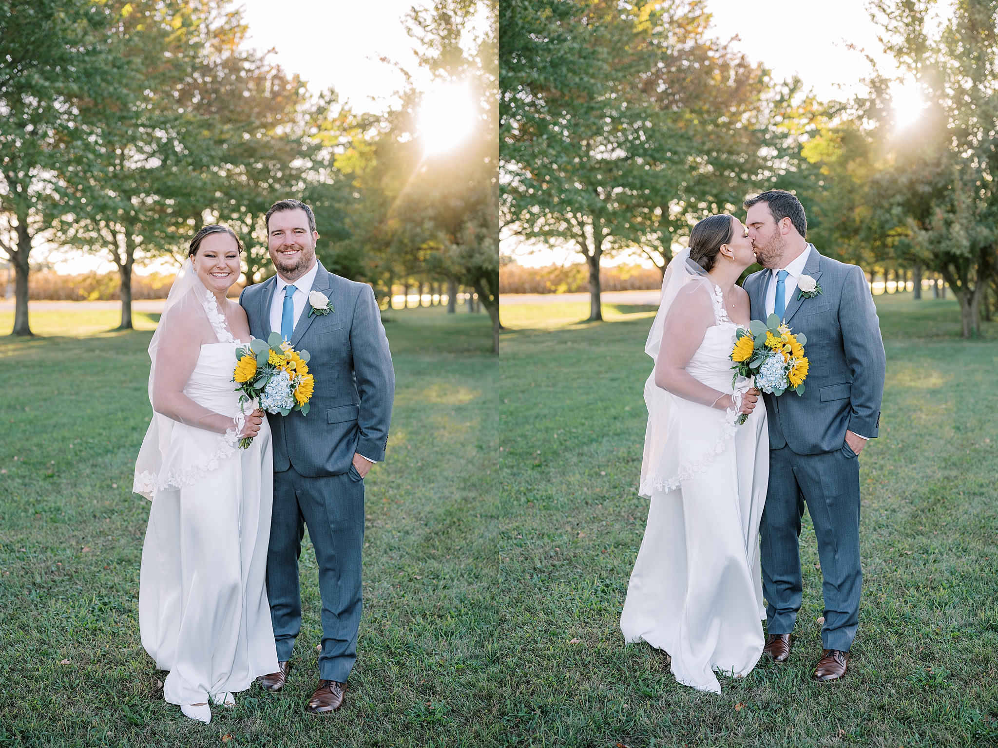 Fall wedding photos at Rosewood Farm in Sugar Grove, Illinois with Chicago wedding photographer Kim Ritchie Photography.