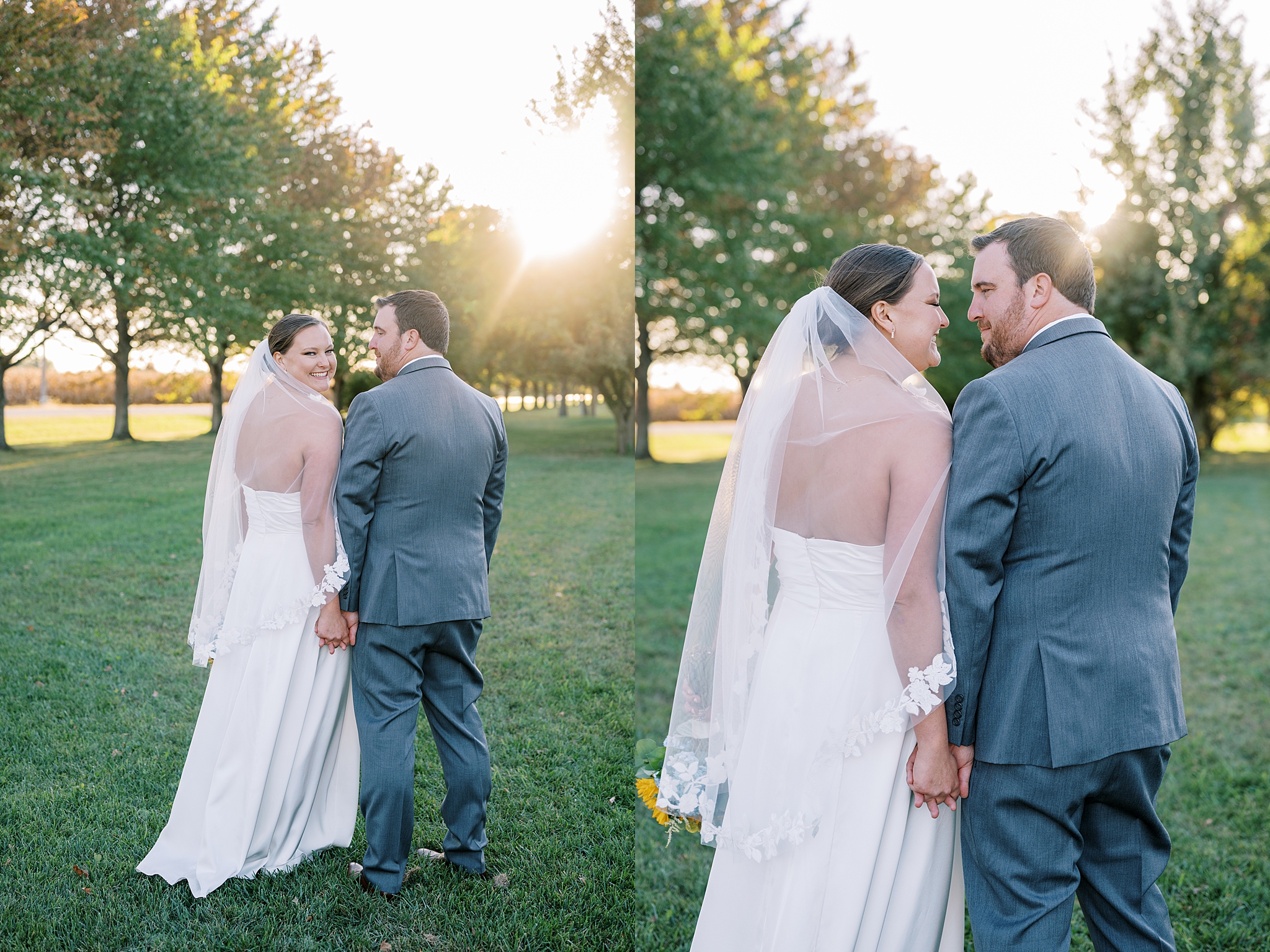Fall wedding photos at Rosewood Farm in Sugar Grove, Illinois with Chicago wedding photographer Kim Ritchie Photography.