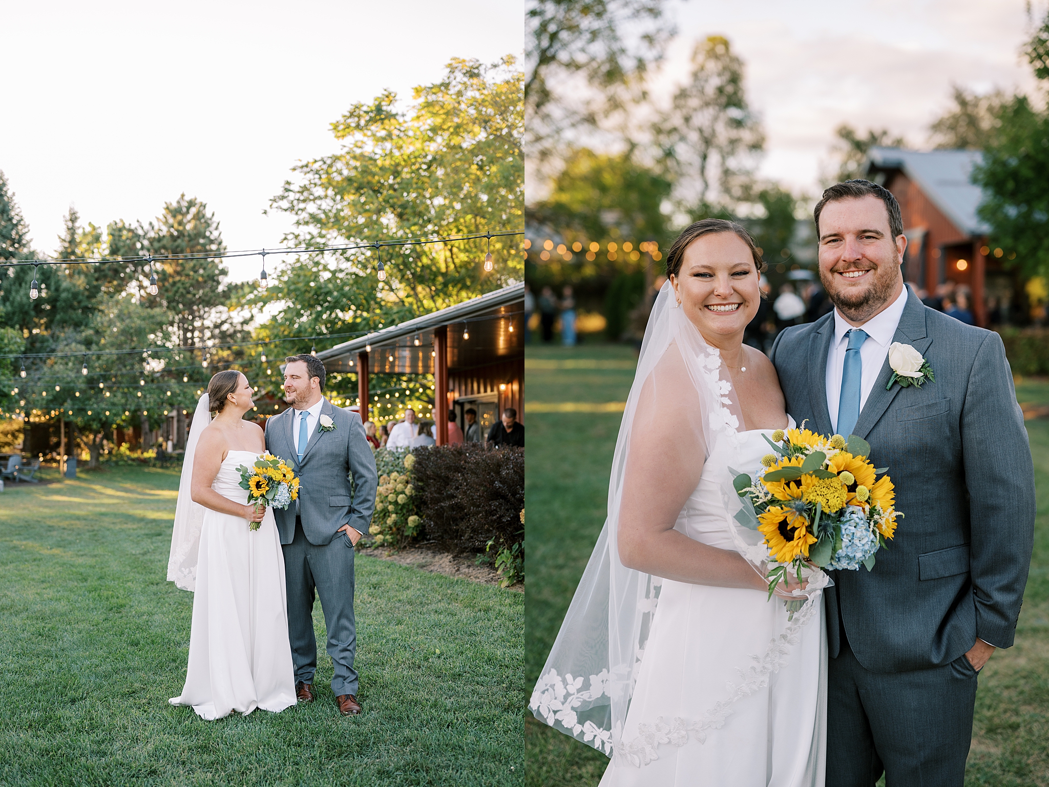 Fall wedding photos at Rosewood Farm in Sugar Grove, Illinois with Chicago wedding photographer Kim Ritchie Photography.