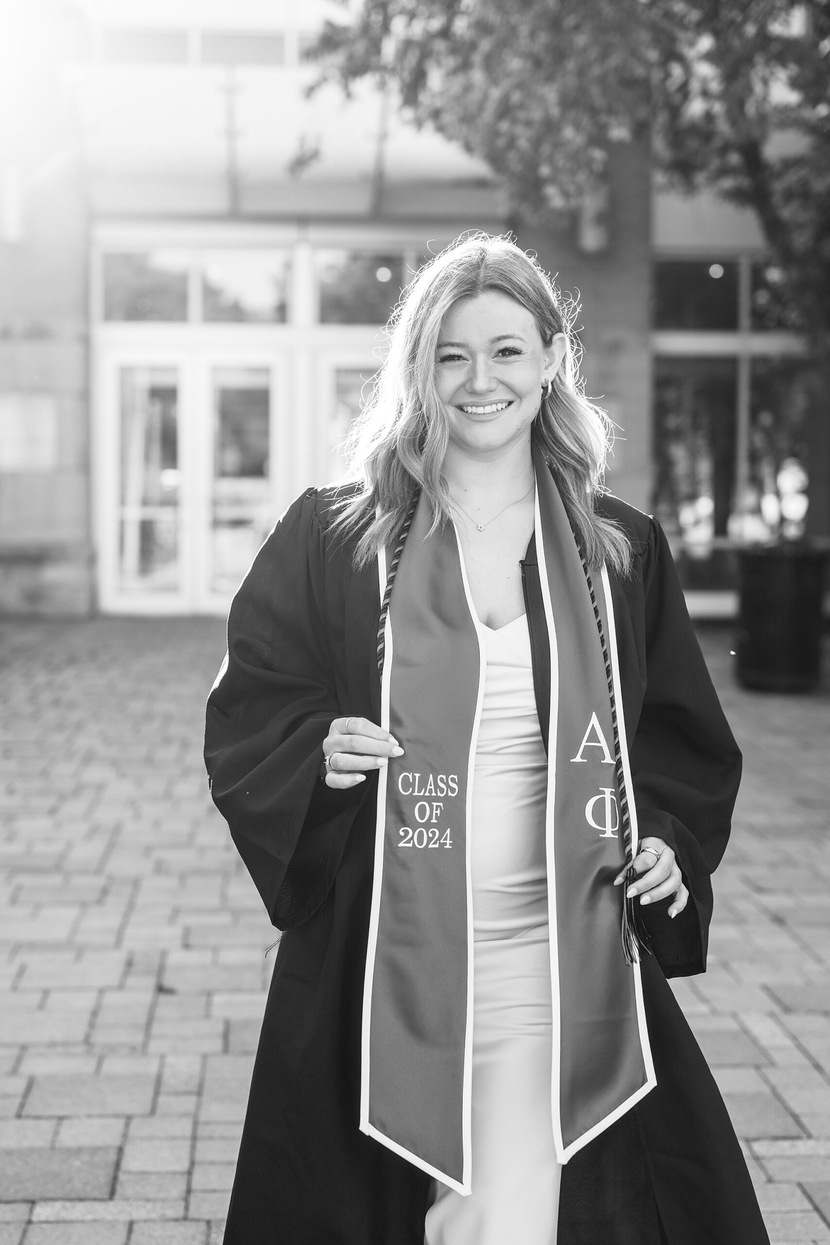 Northern Illinois University college graduation portraits | College cap and gown portraits at Northern Illinois University by Chicago senior photographer Kim Ritchie Photography.