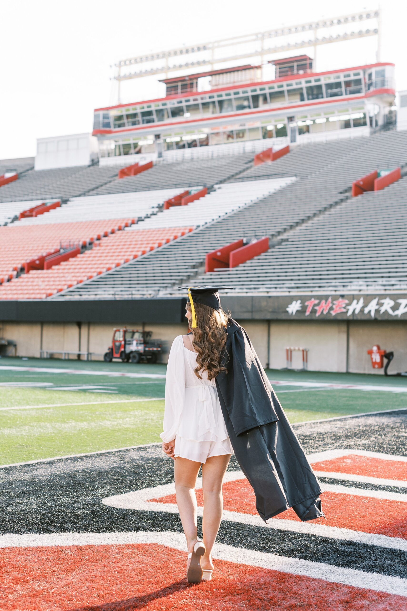 Northern Illinois University college graduation portraits | College cap and gown portraits at Northern Illinois University by Chicago senior photographer Kim Ritchie Photography.