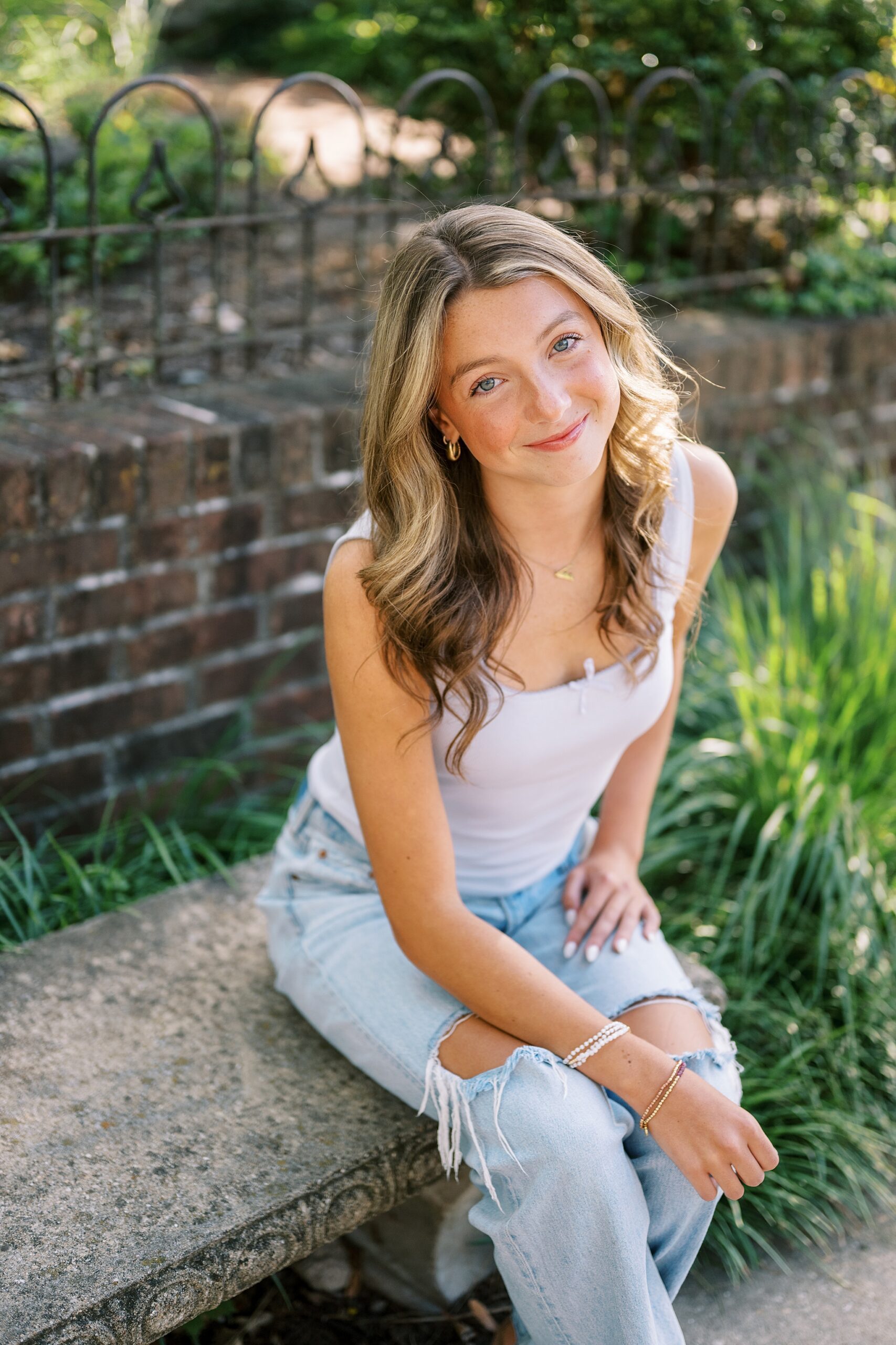 Fall senior portraits in Downtown Geneva and LeRoy Oakes Forest Preserve in St. Charles, Illinois with Kim Ritchie Photography.