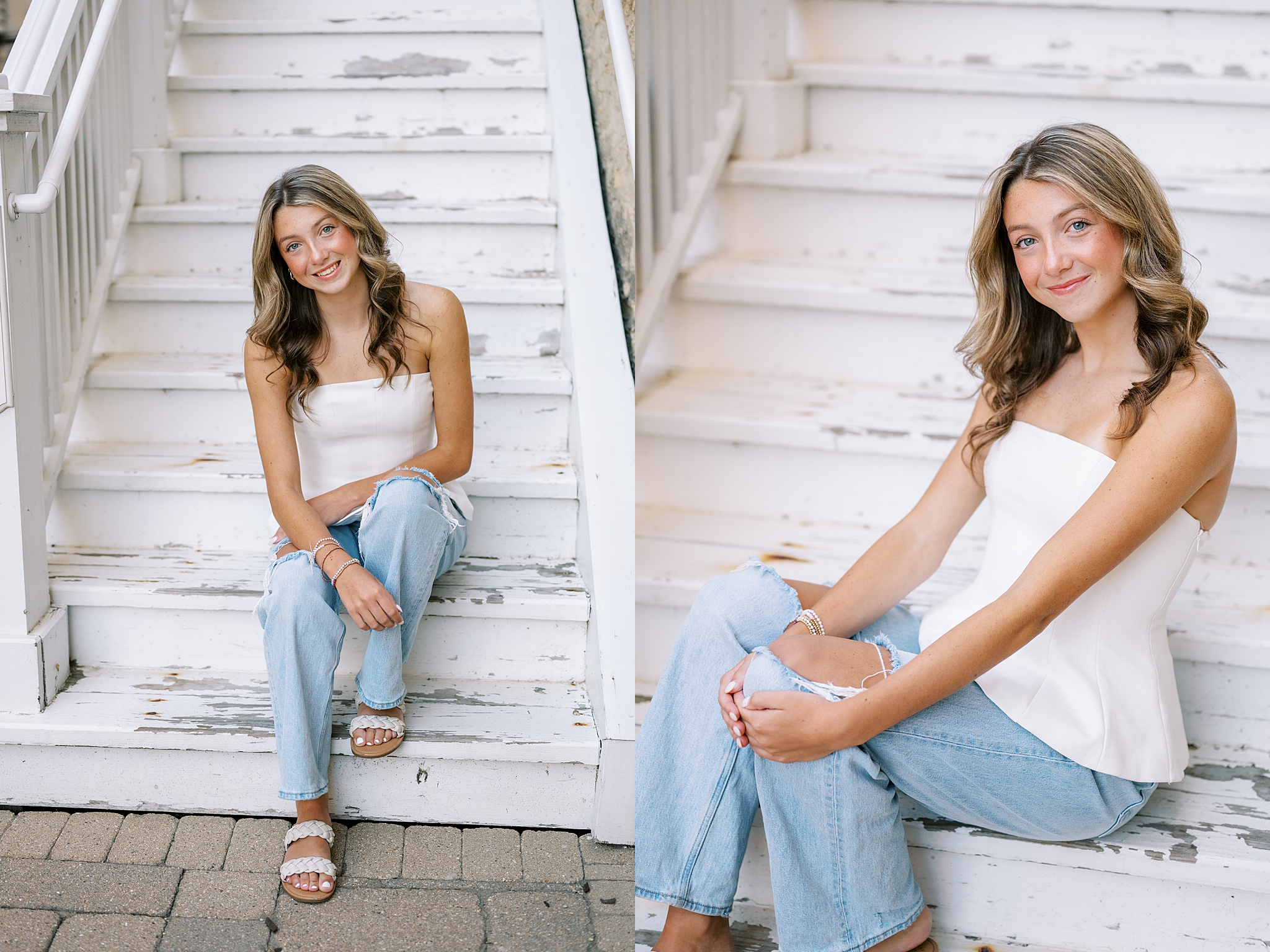 Fall senior portraits in Downtown Geneva and LeRoy Oakes Forest Preserve in St. Charles, Illinois with Kim Ritchie Photography.