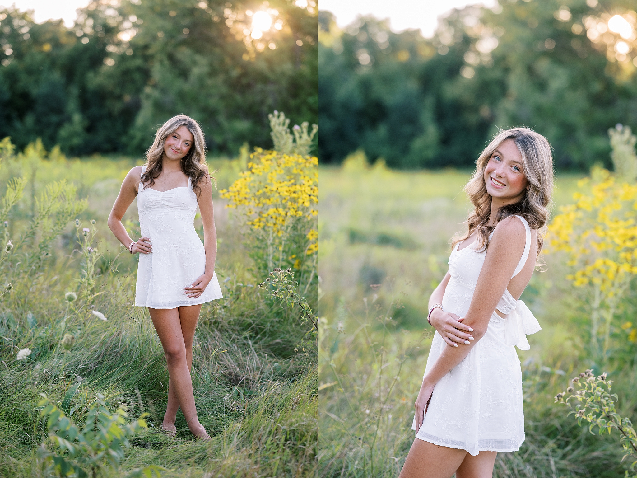Fall senior portraits in Downtown Geneva and LeRoy Oakes Forest Preserve in St. Charles, Illinois with Kim Ritchie Photography.