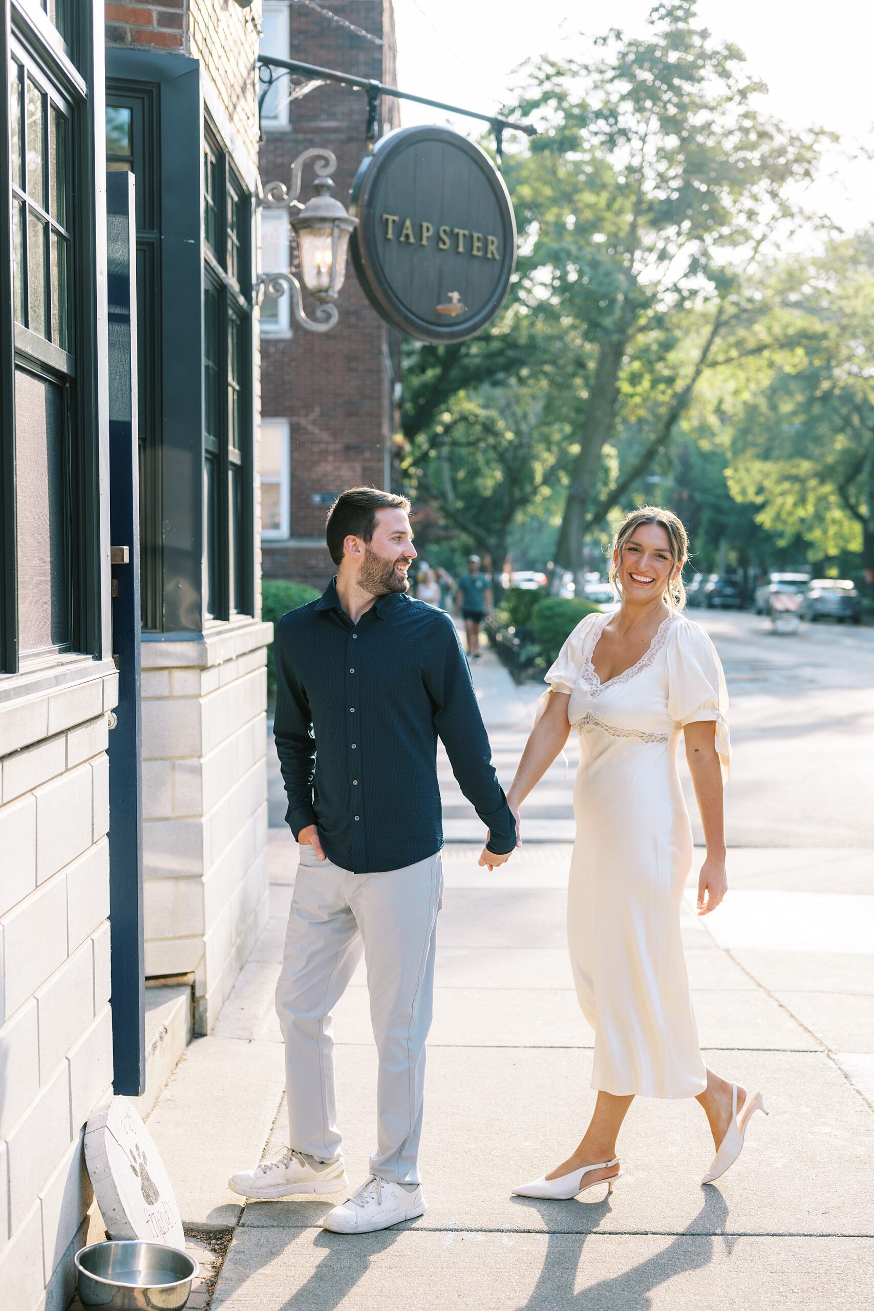 Summer Lincoln Park Chicago engagement photos in Chicago, Illinois with Chicago wedding and portrait photographer Kim Ritchie Photography.