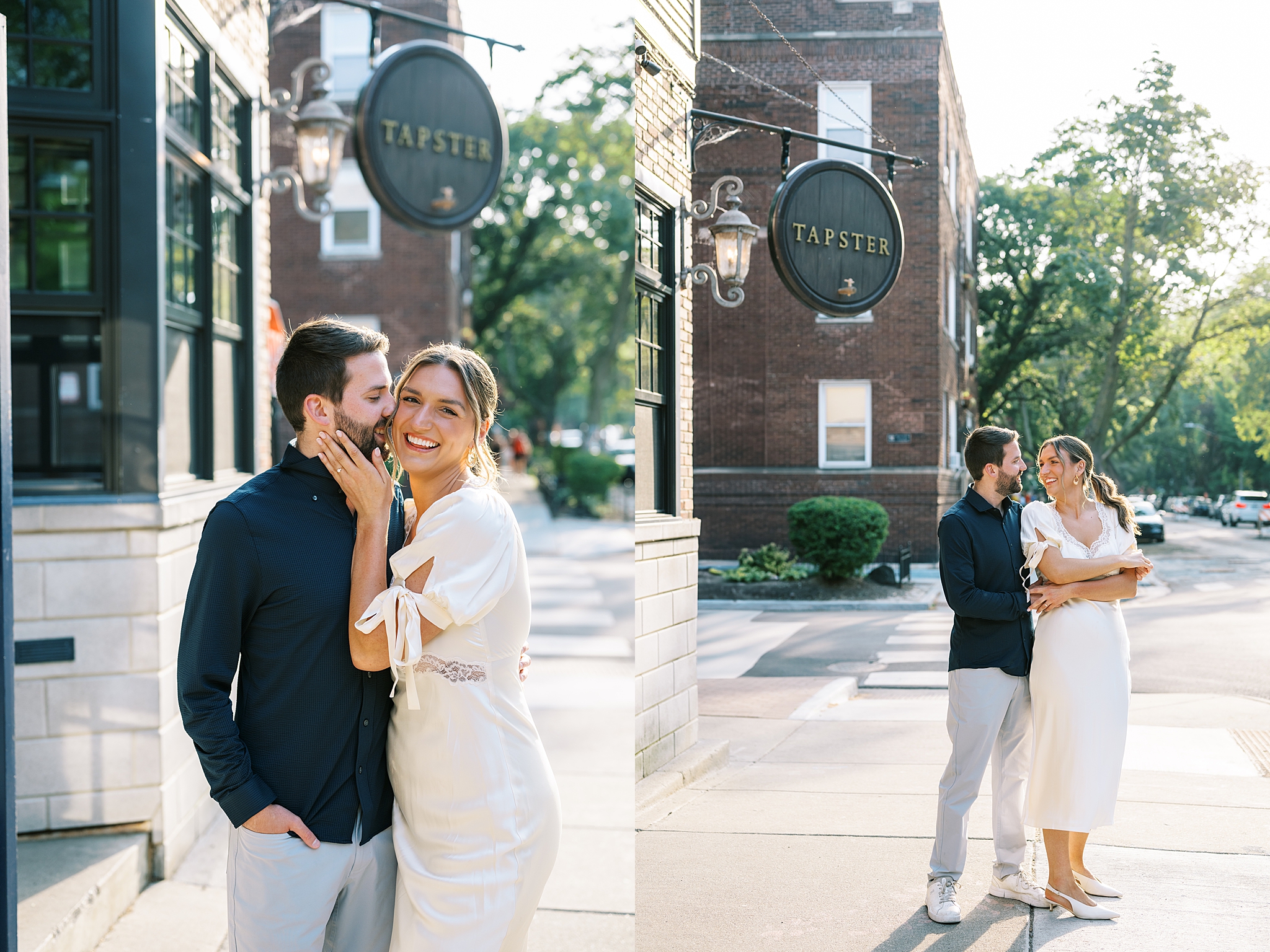 Summer Lincoln Park Chicago engagement photos in Chicago, Illinois with Chicago wedding and portrait photographer Kim Ritchie Photography.