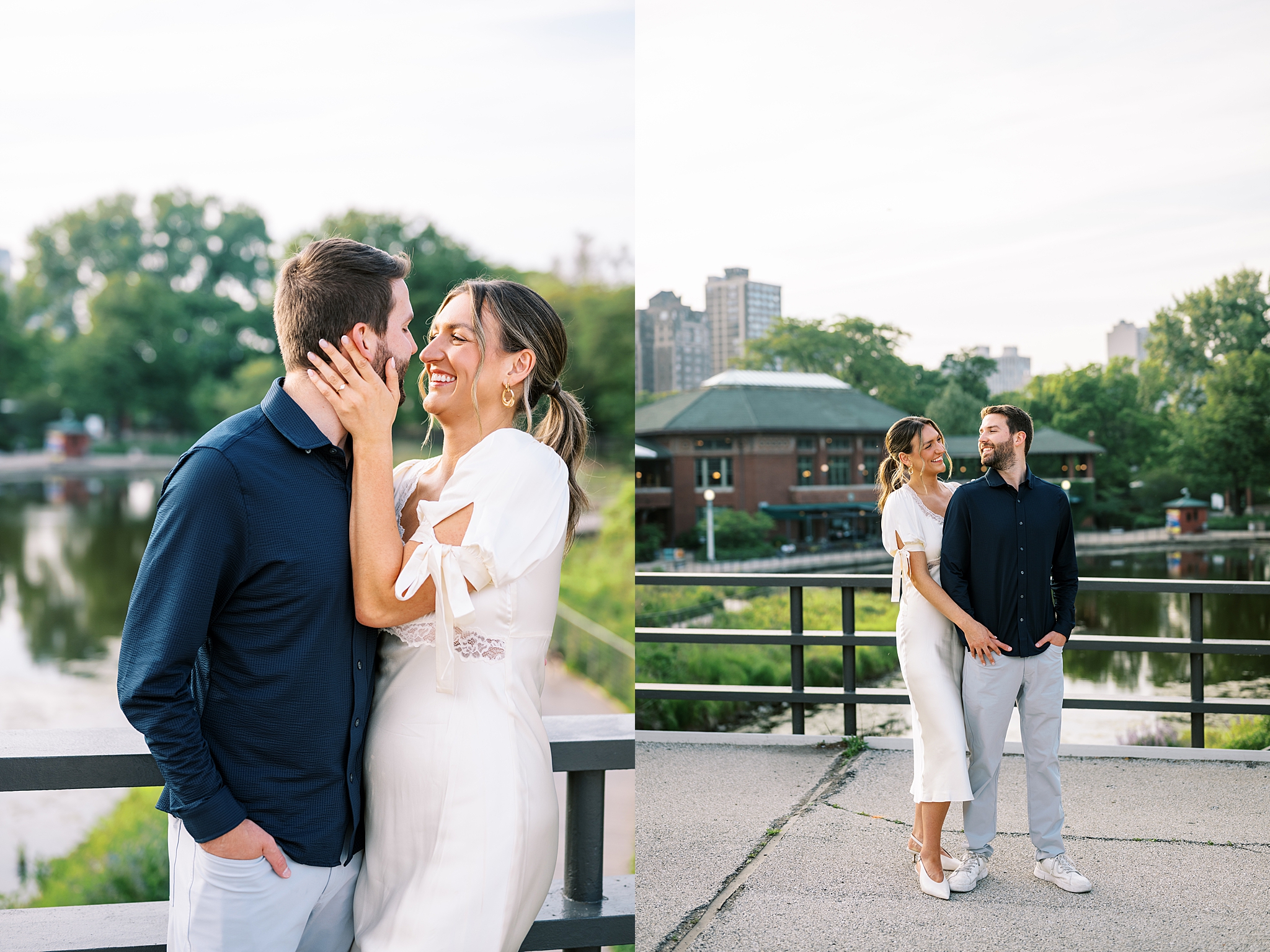 Summer Lincoln Park Chicago engagement photos in Chicago, Illinois with Chicago wedding and portrait photographer Kim Ritchie Photography.