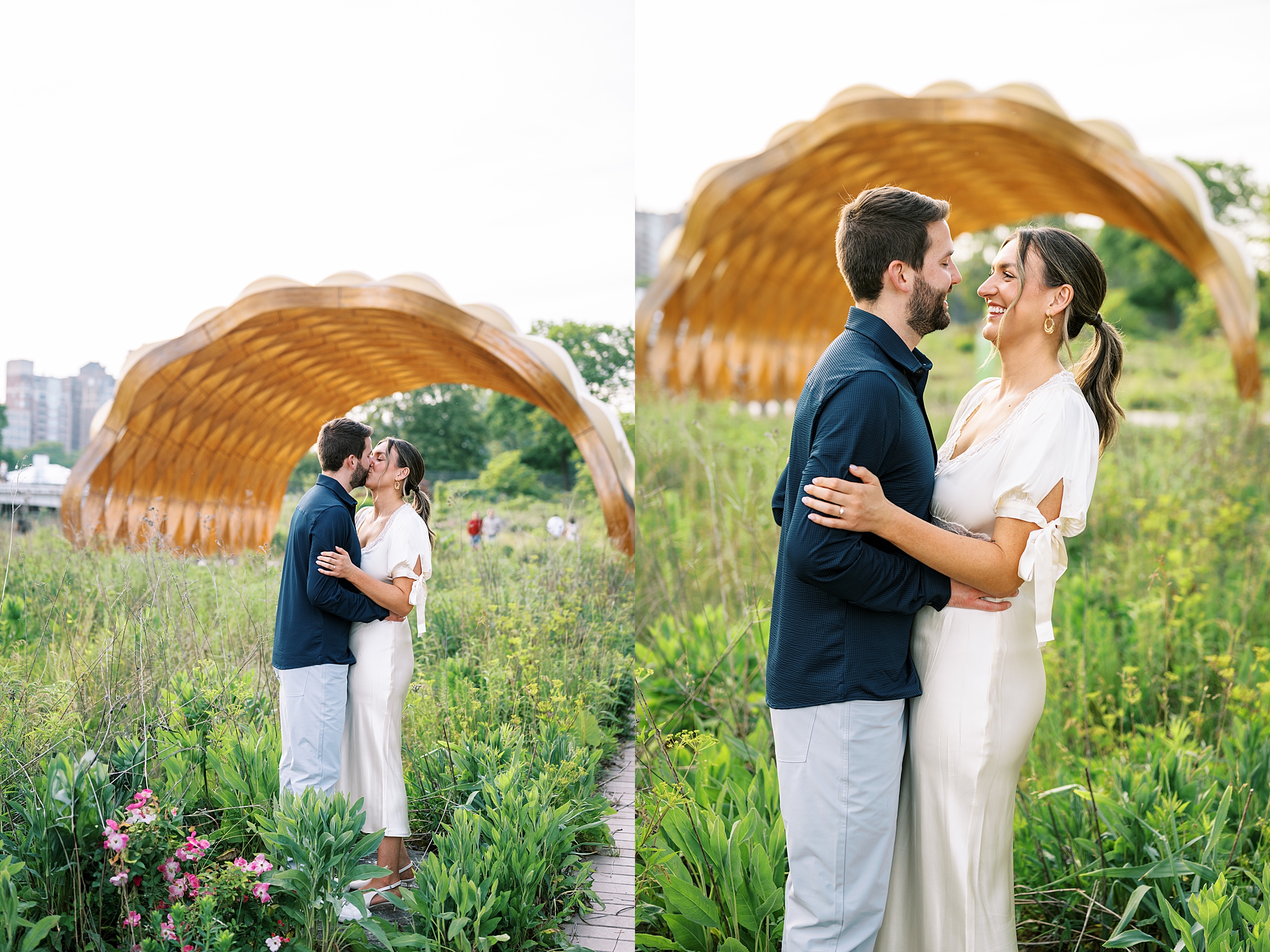 Summer Lincoln Park Chicago engagement photos in Chicago, Illinois with Chicago wedding and portrait photographer Kim Ritchie Photography.