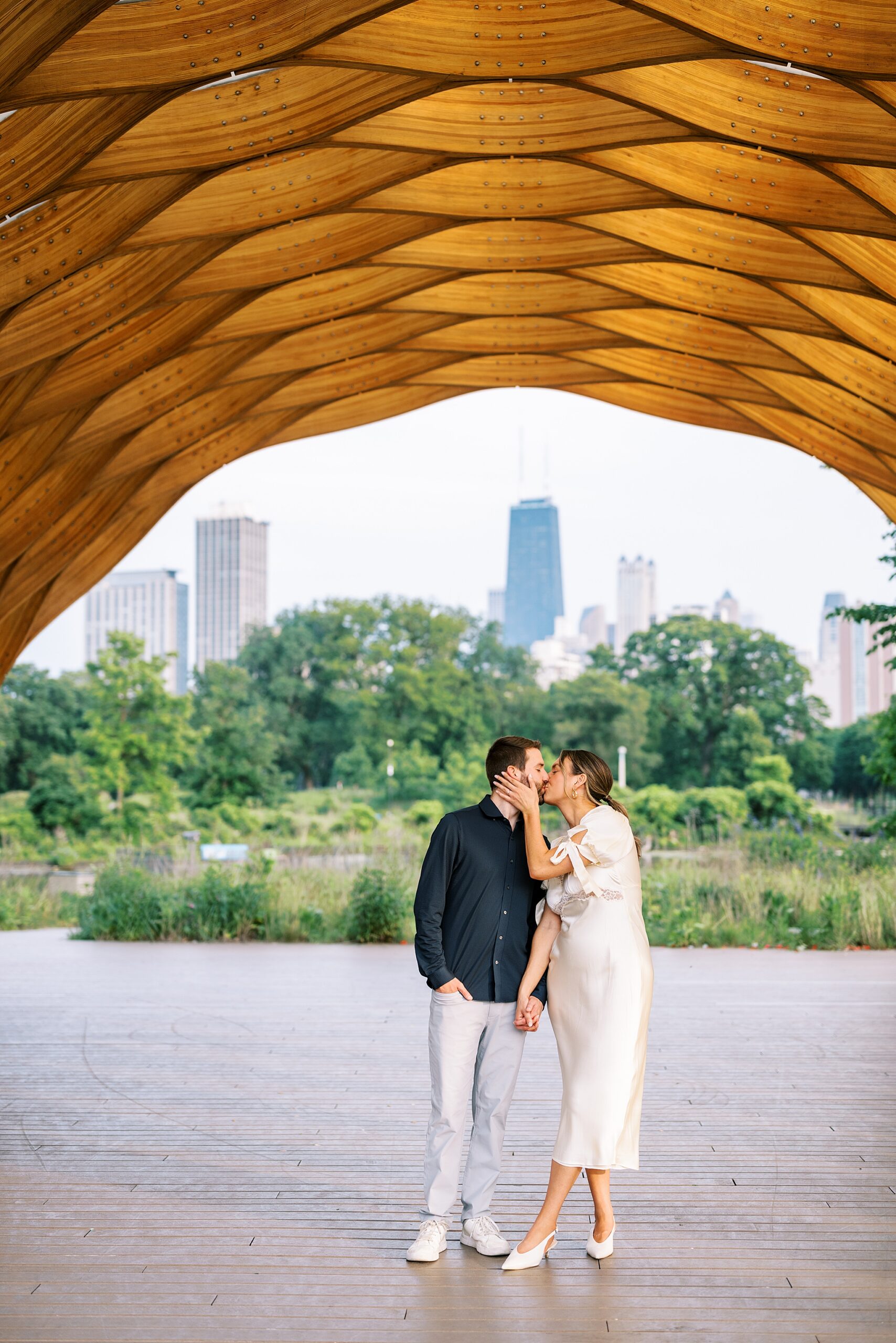 Summer Lincoln Park Chicago engagement photos in Chicago, Illinois with Chicago wedding and portrait photographer Kim Ritchie Photography.