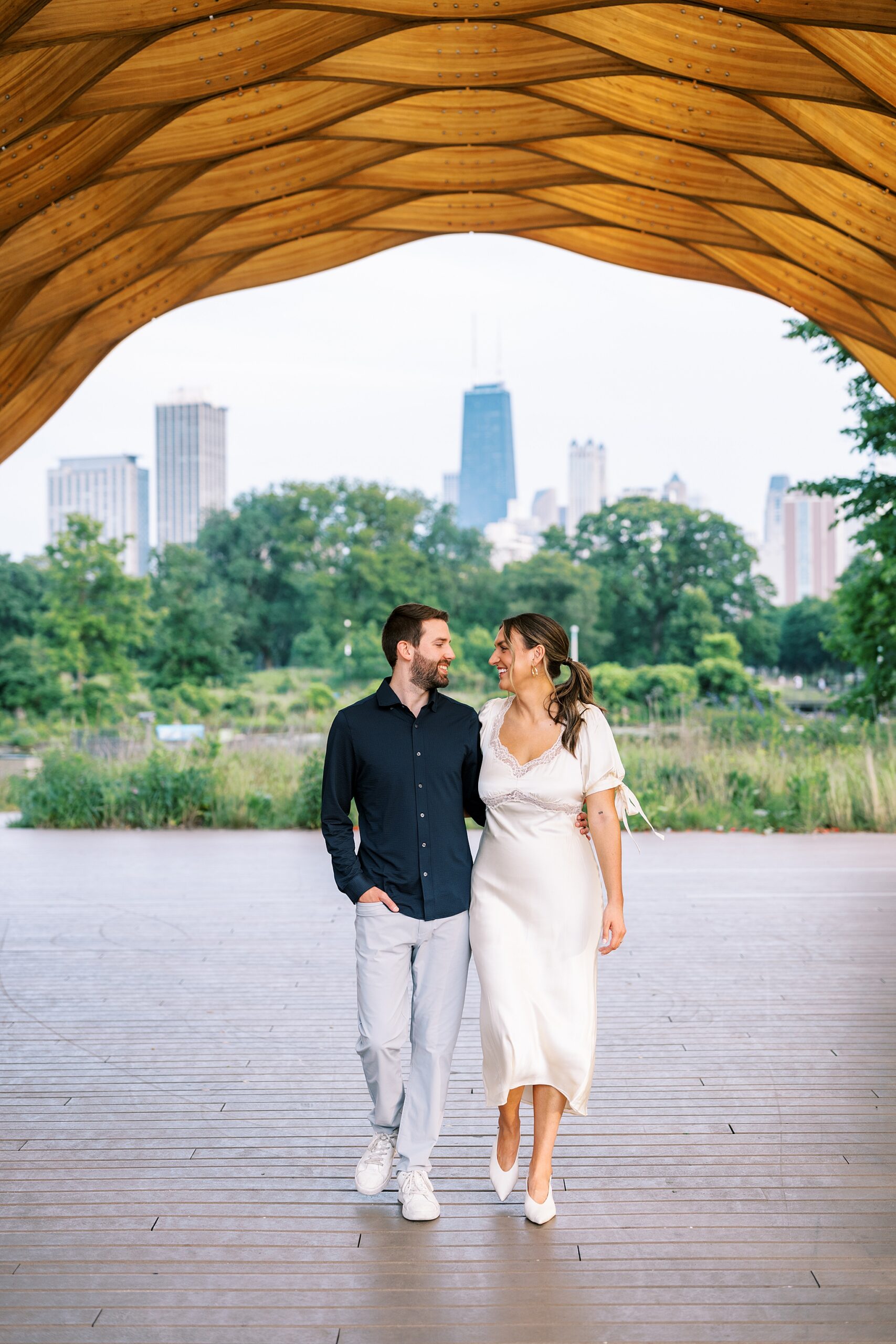 Summer Lincoln Park Chicago engagement photos in Chicago, Illinois with Chicago wedding and portrait photographer Kim Ritchie Photography.