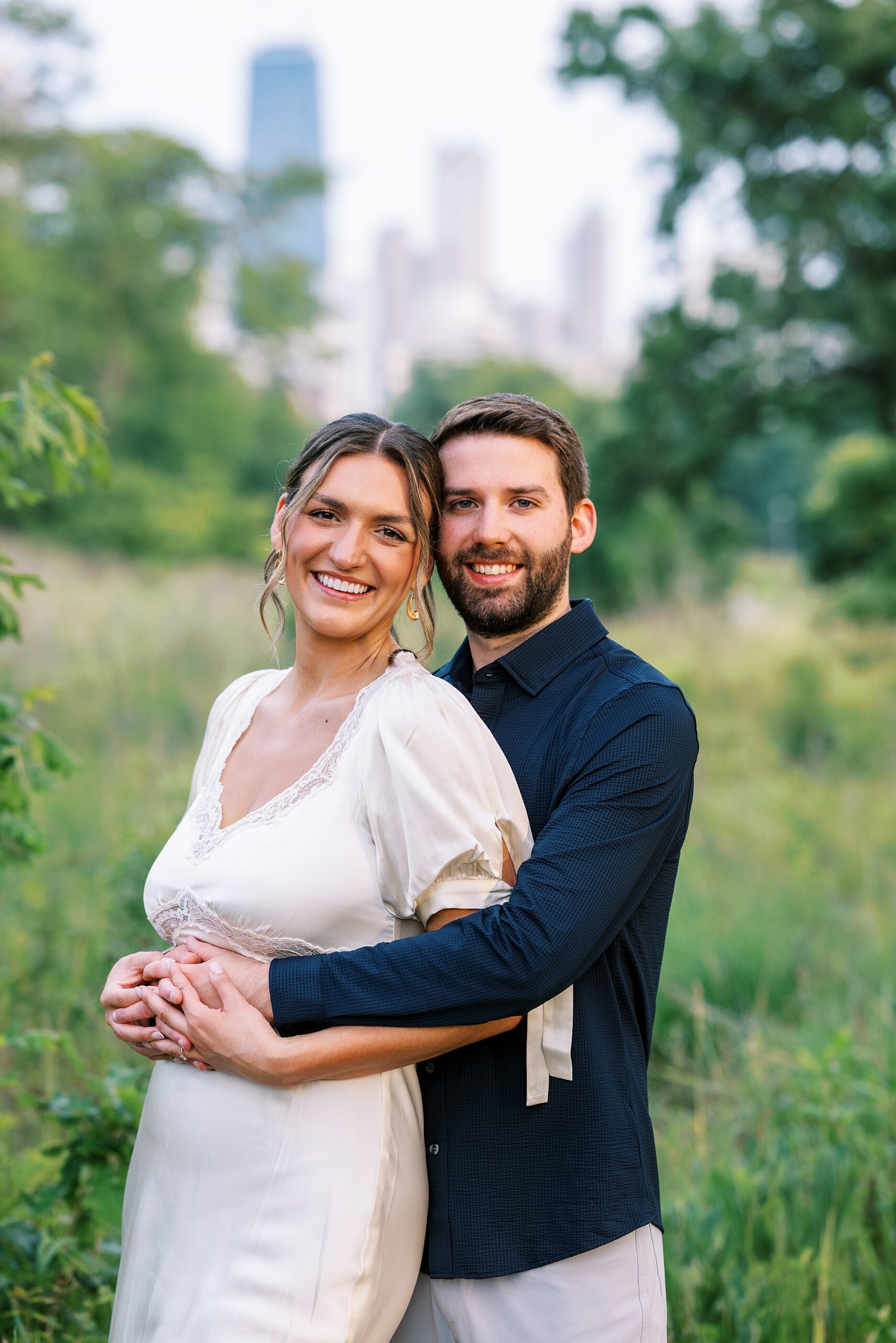 Summer Lincoln Park Chicago engagement photos in Chicago, Illinois with Chicago wedding and portrait photographer Kim Ritchie Photography.