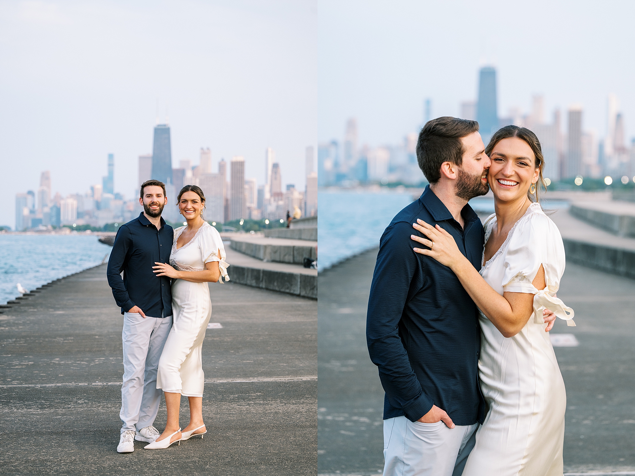 Summer Lincoln Park Chicago engagement photos in Chicago, Illinois with Chicago wedding and portrait photographer Kim Ritchie Photography.
