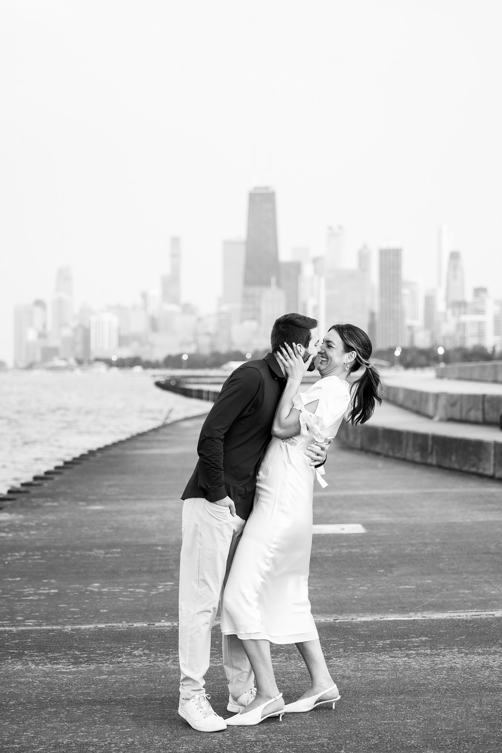 Summer Lincoln Park Chicago engagement photos in Chicago, Illinois with Chicago wedding and portrait photographer Kim Ritchie Photography.