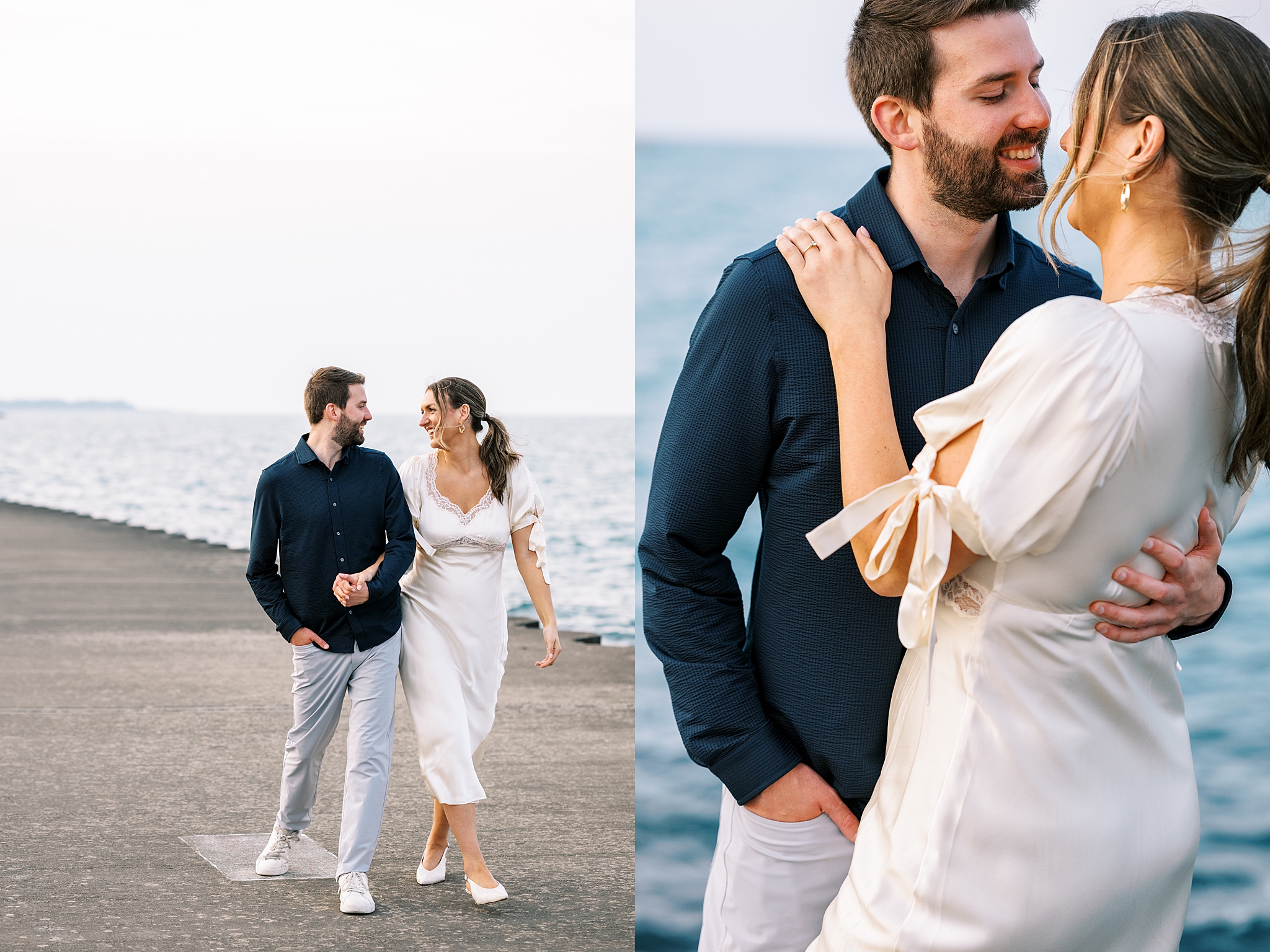 Summer Lincoln Park Chicago engagement photos in Chicago, Illinois with Chicago wedding and portrait photographer Kim Ritchie Photography.
