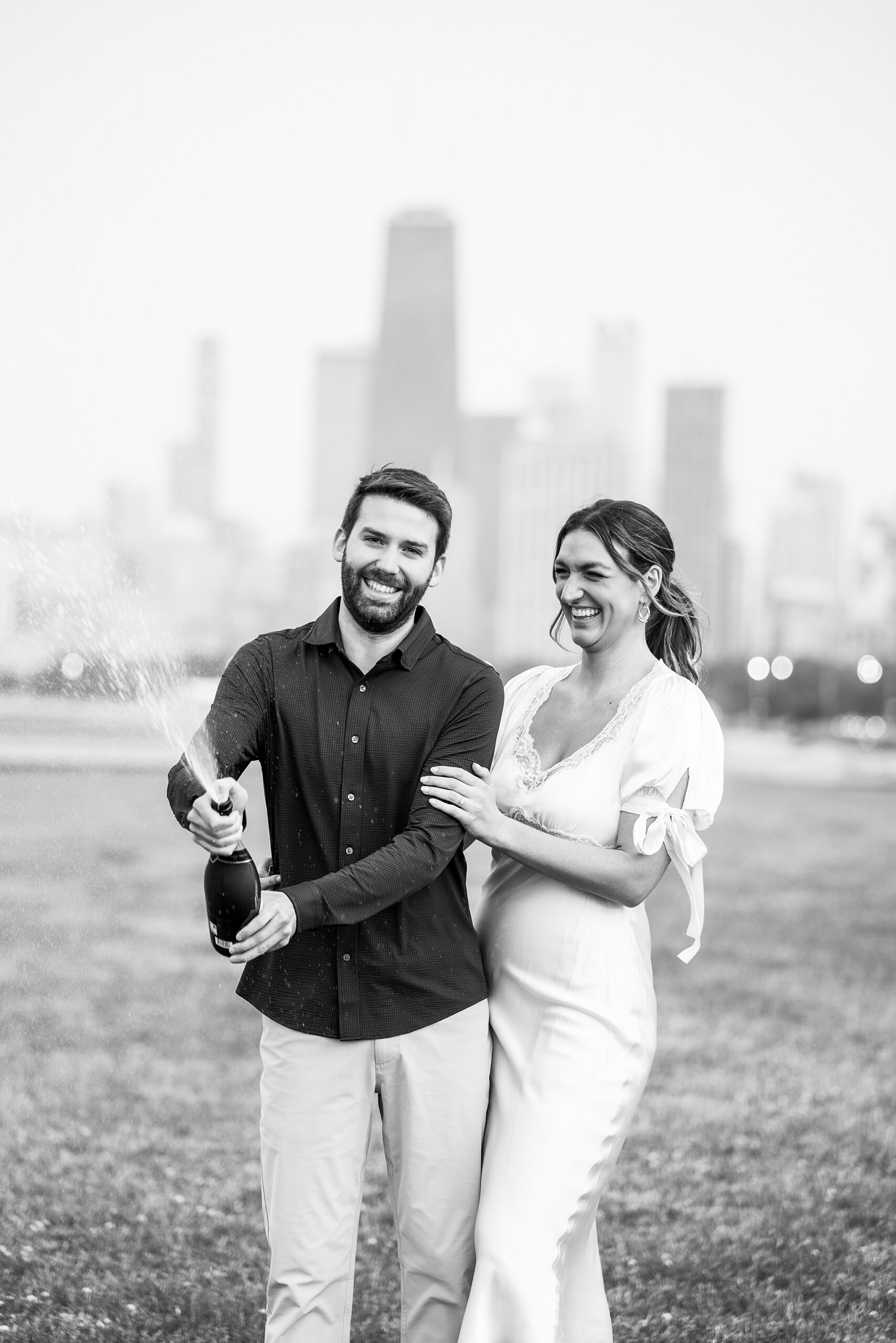 Summer Lincoln Park Chicago engagement photos in Chicago, Illinois with Chicago wedding and portrait photographer Kim Ritchie Photography.