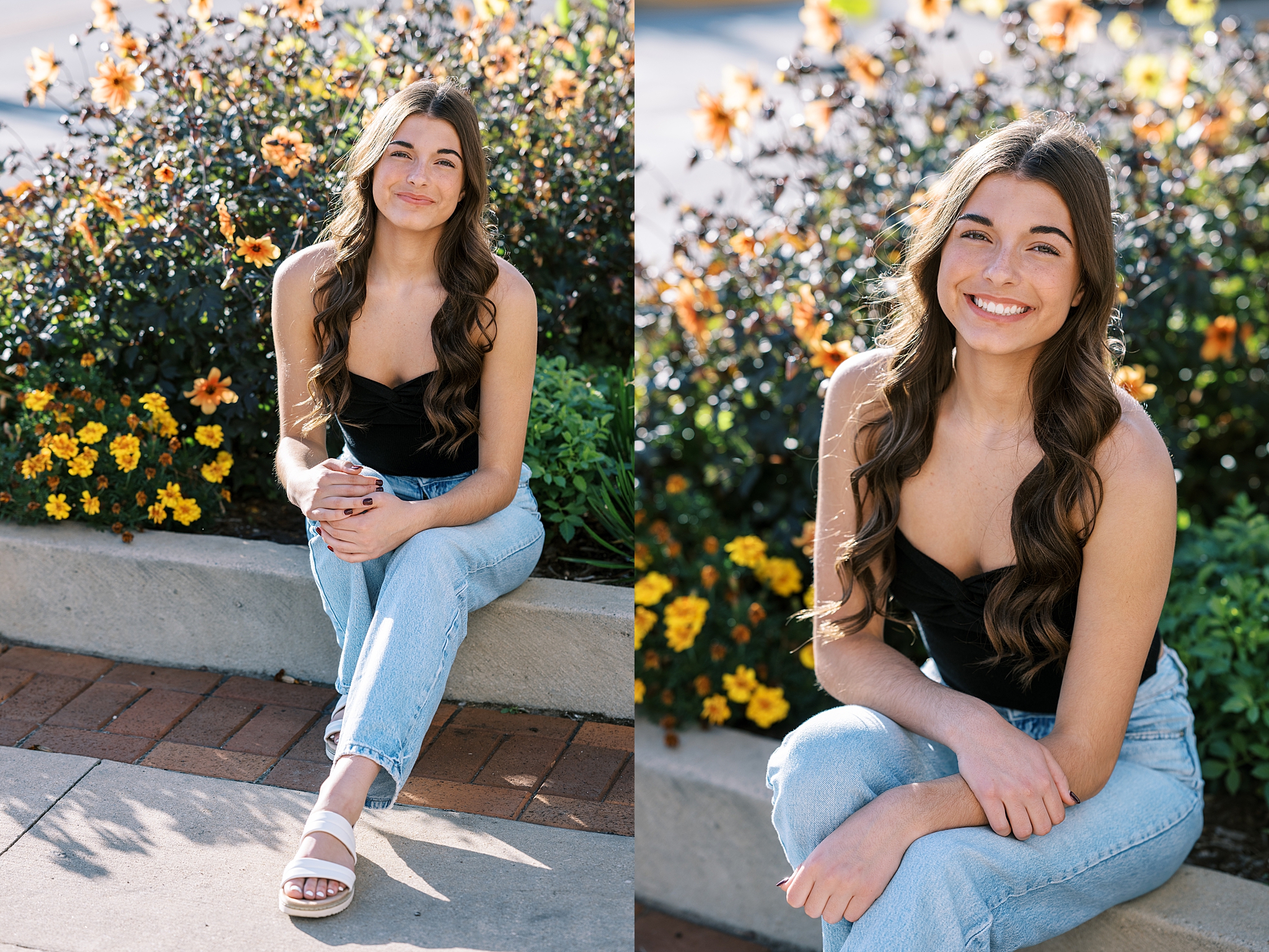 Late summer senior portraits in Downtown Aurora, Illinois with Chicago suburbs senior photographer Kim Ritchie Photography.
