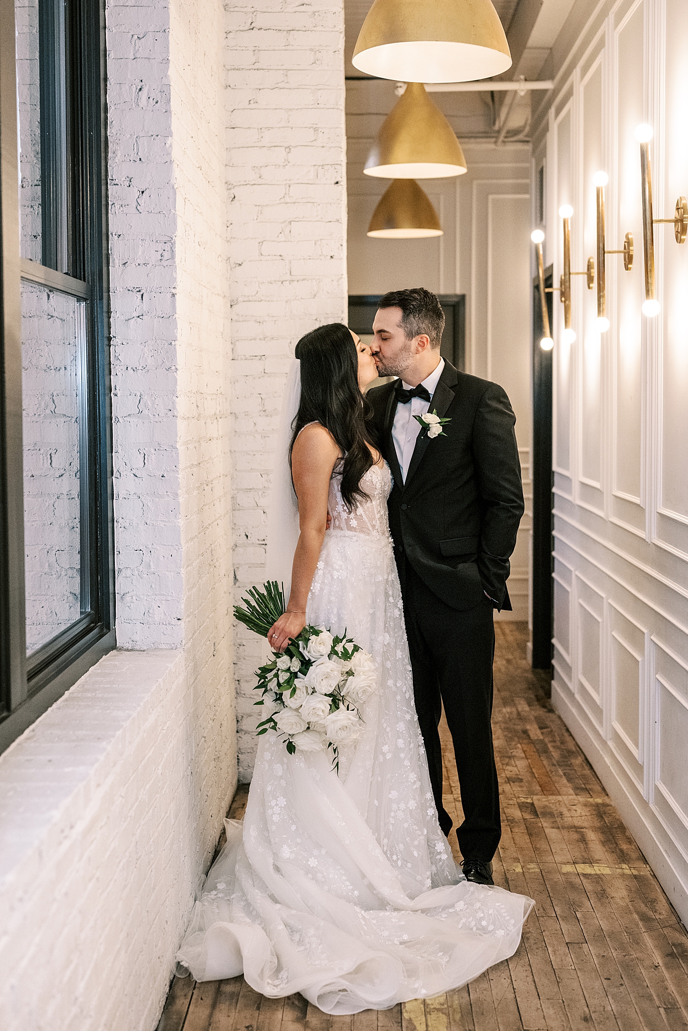 Romantic candlelit Company 251 wedding in Aurora, Illinois with Chicago wedding and portrait photographer Kim Ritchie Photography.