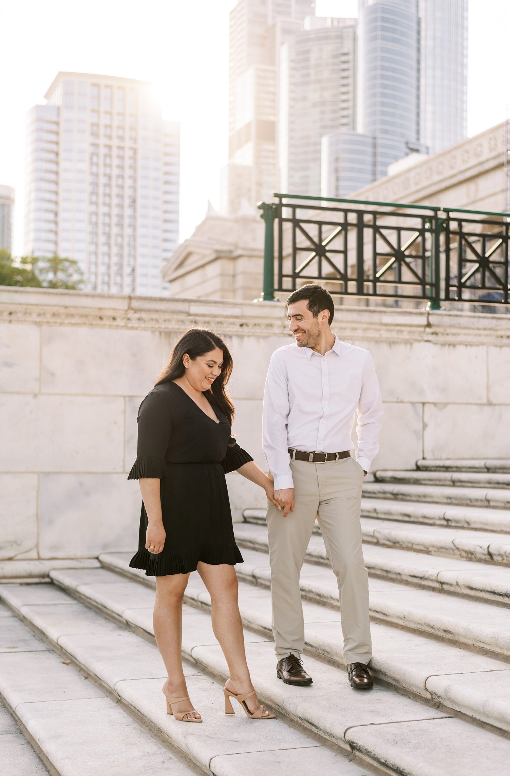 Chicago Museum Campus engagement photos in Chicago, Illinois with Chicago wedding and portrait photographer Kim Ritchie Photography.